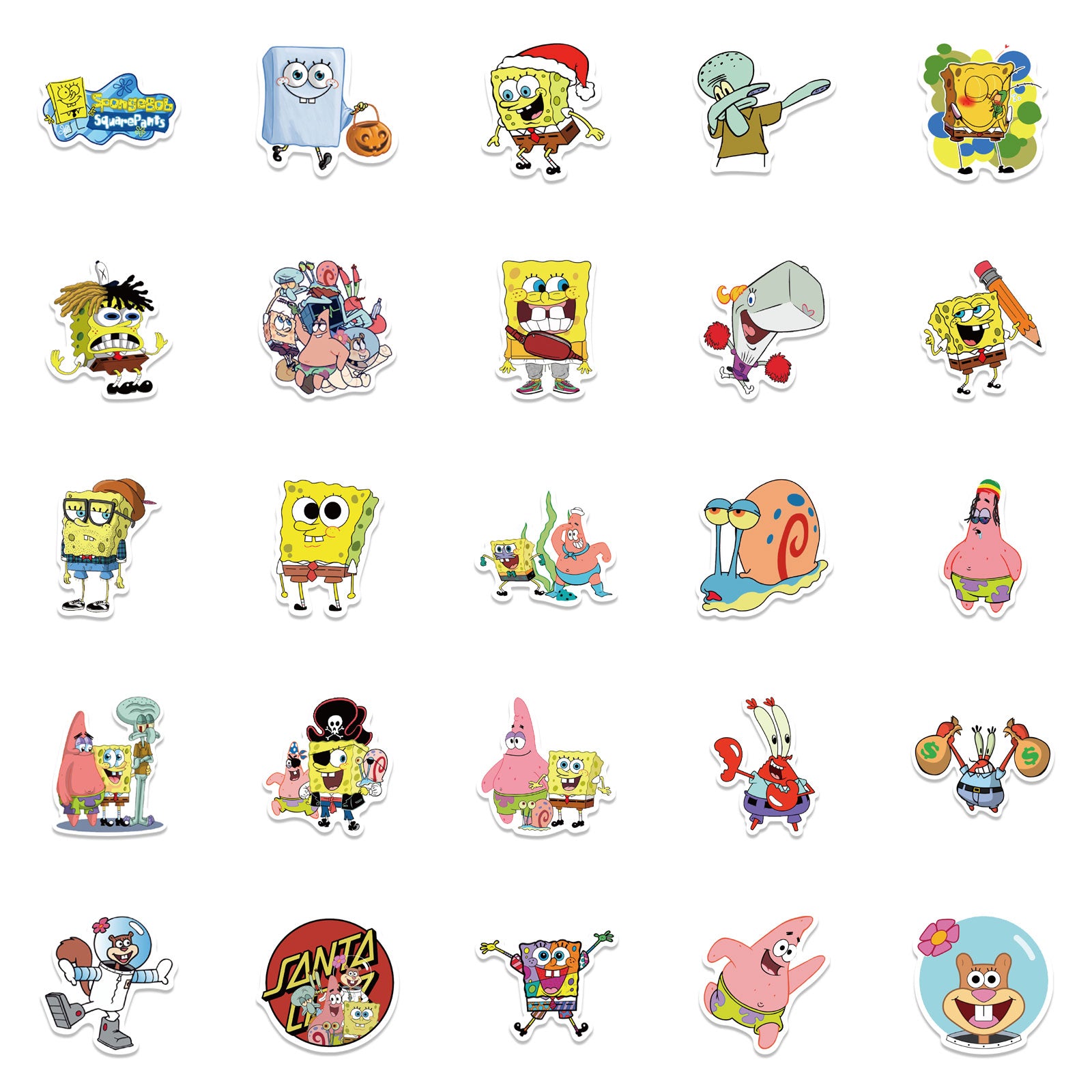 50pcs SpongeBob 2 Stickers – AU Sticker World