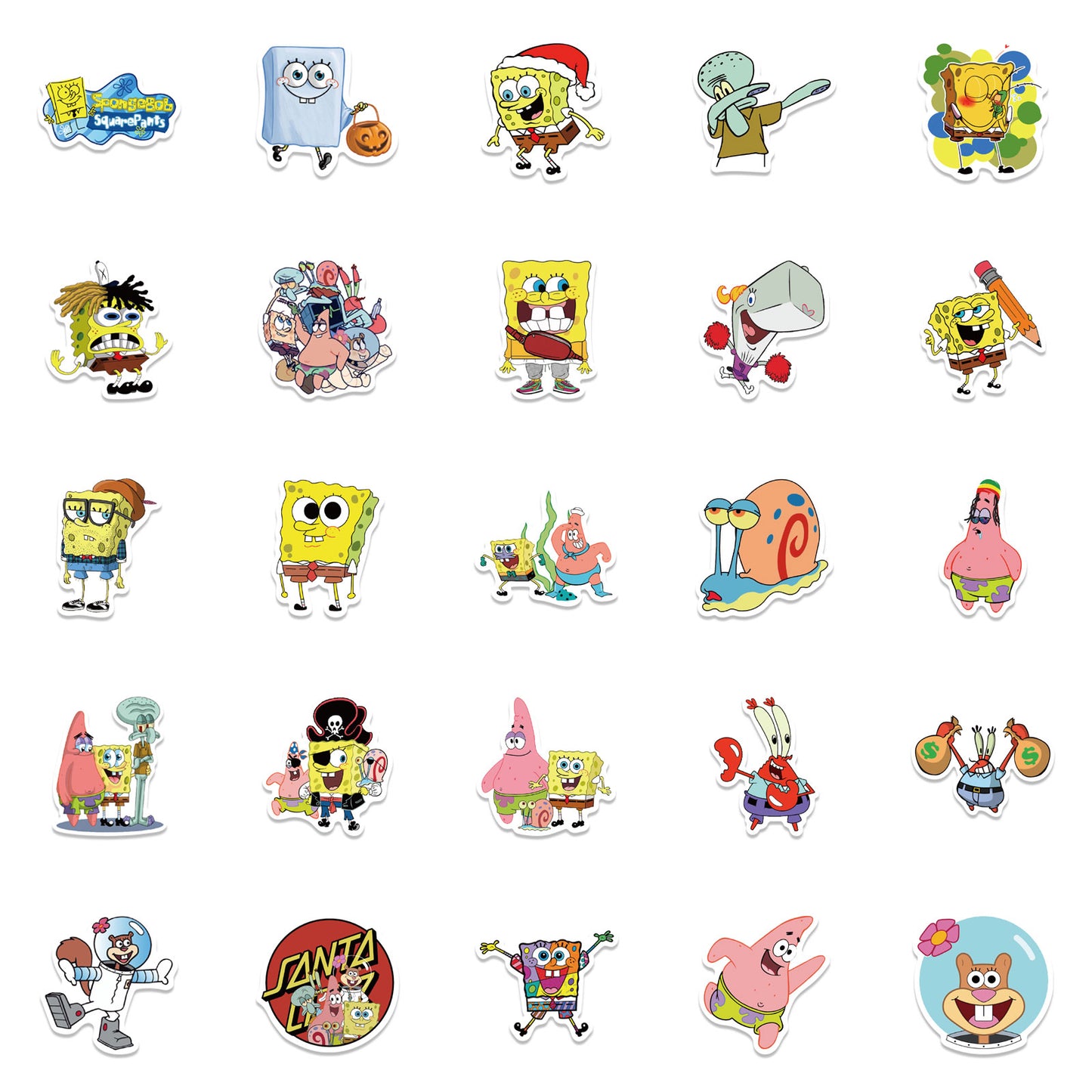 50pcs SpongeBob 2 Stickers – AU Sticker World