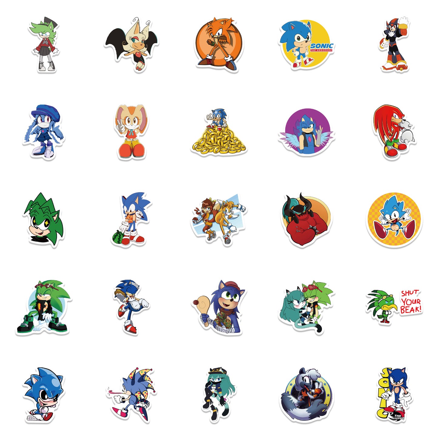 50pcs Sonic 2 Stickers