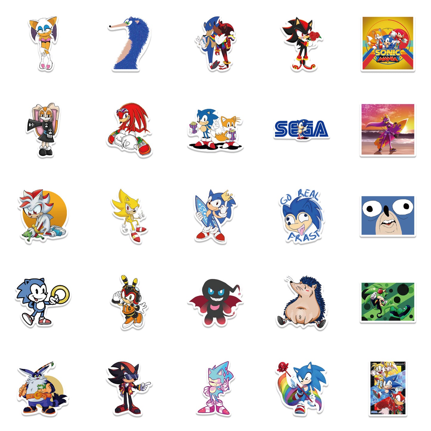 50pcs Sonic 2 Stickers