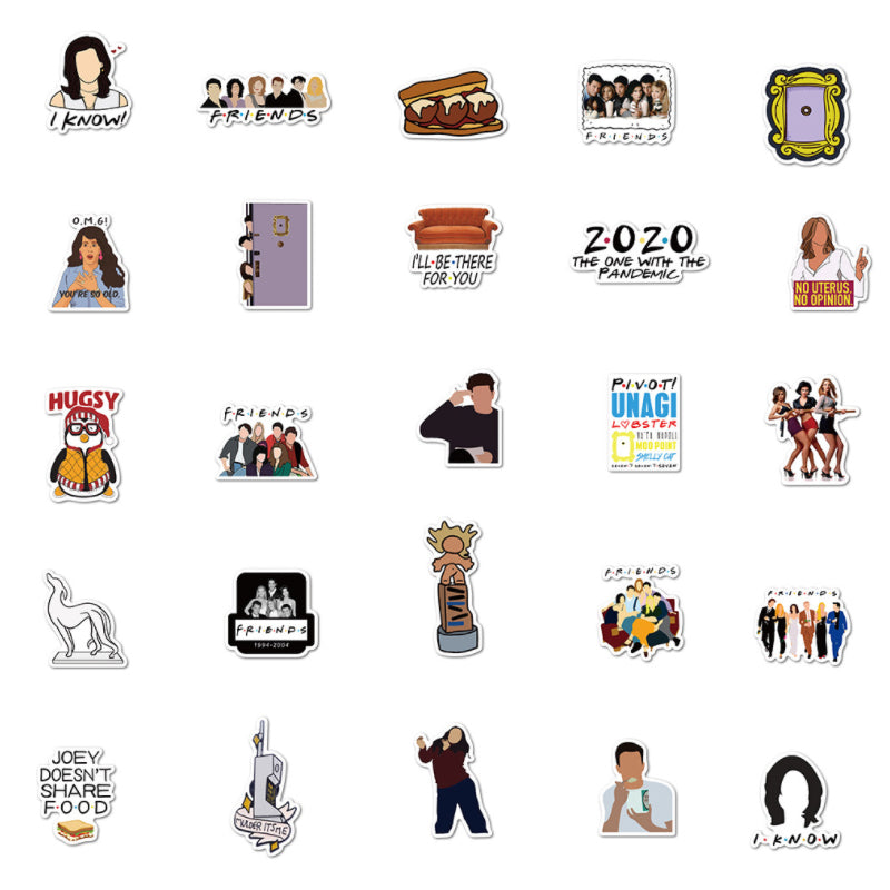 Friends Characters Sticker 50pcs Friends 2 Stickers – AU Sticker World