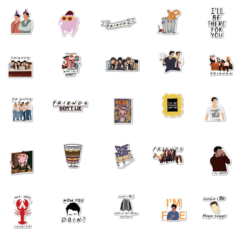 Friends Sticker Customizable 50pcs Friends 2 Stickers – AU Sticker World