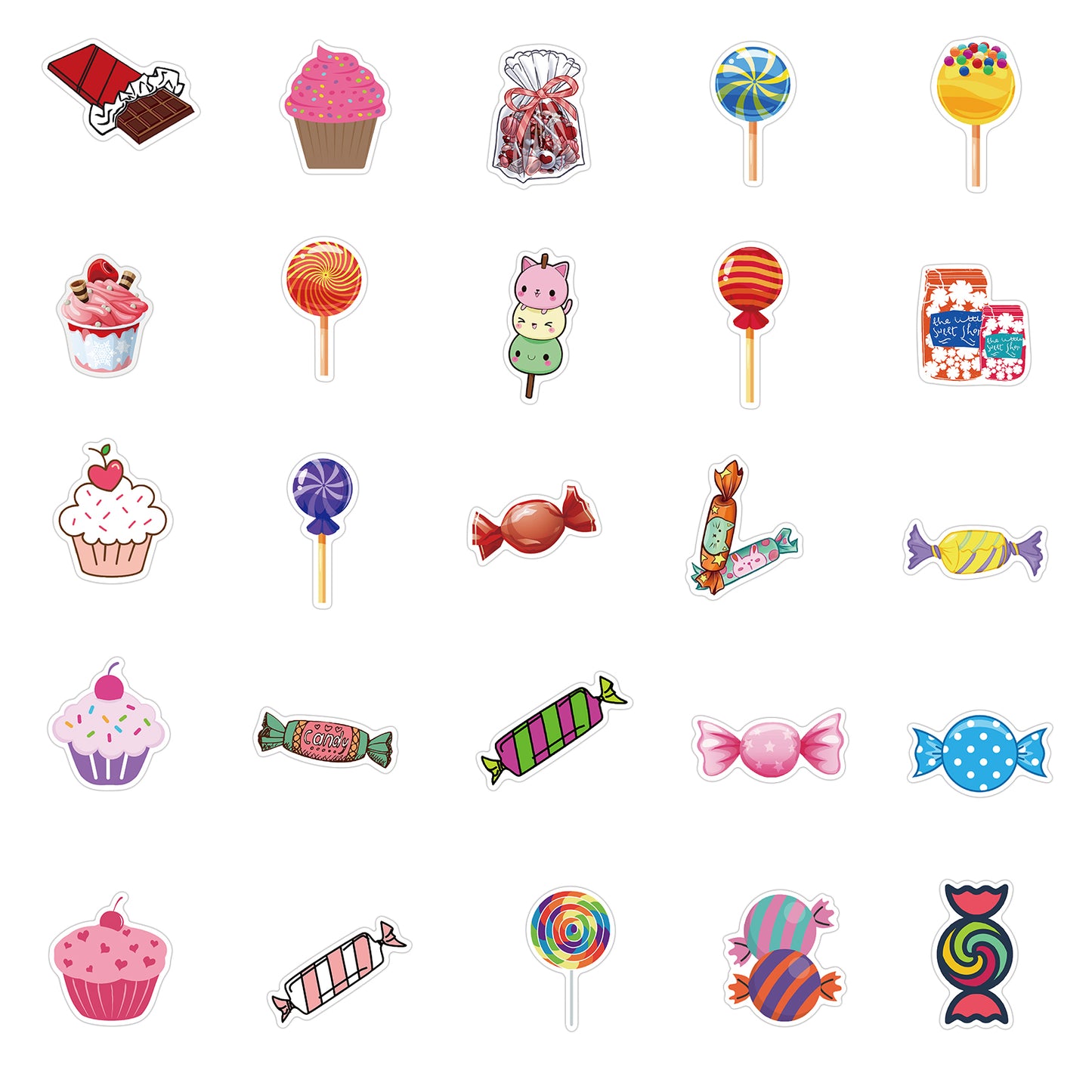 50pcs Candy Stickers