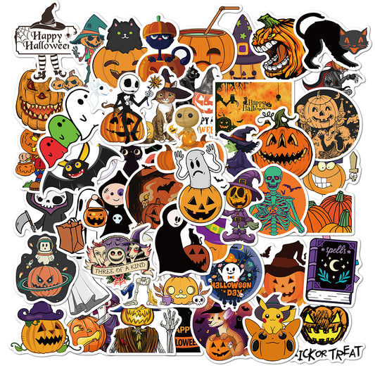 50pcs Pumpkin Halloween 2 Stickers