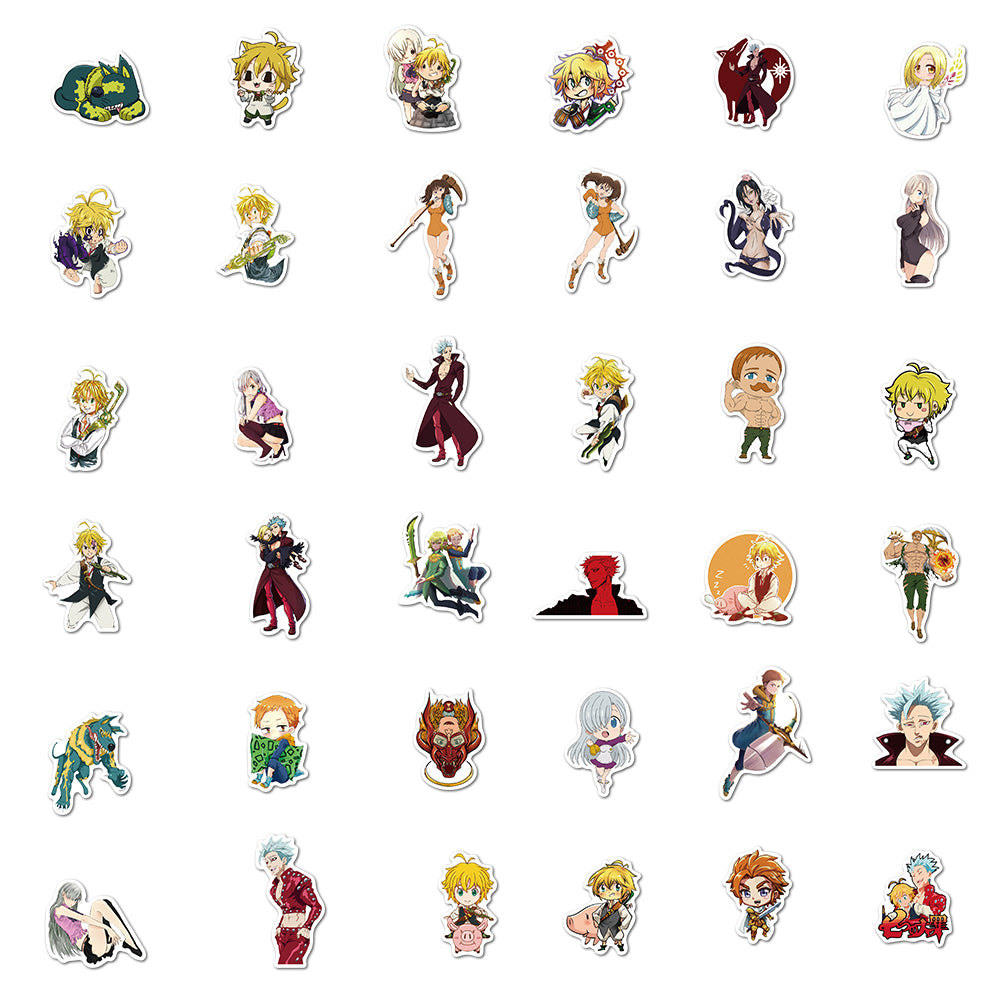 50pcs Seven Deadly Sins 1 Stickers