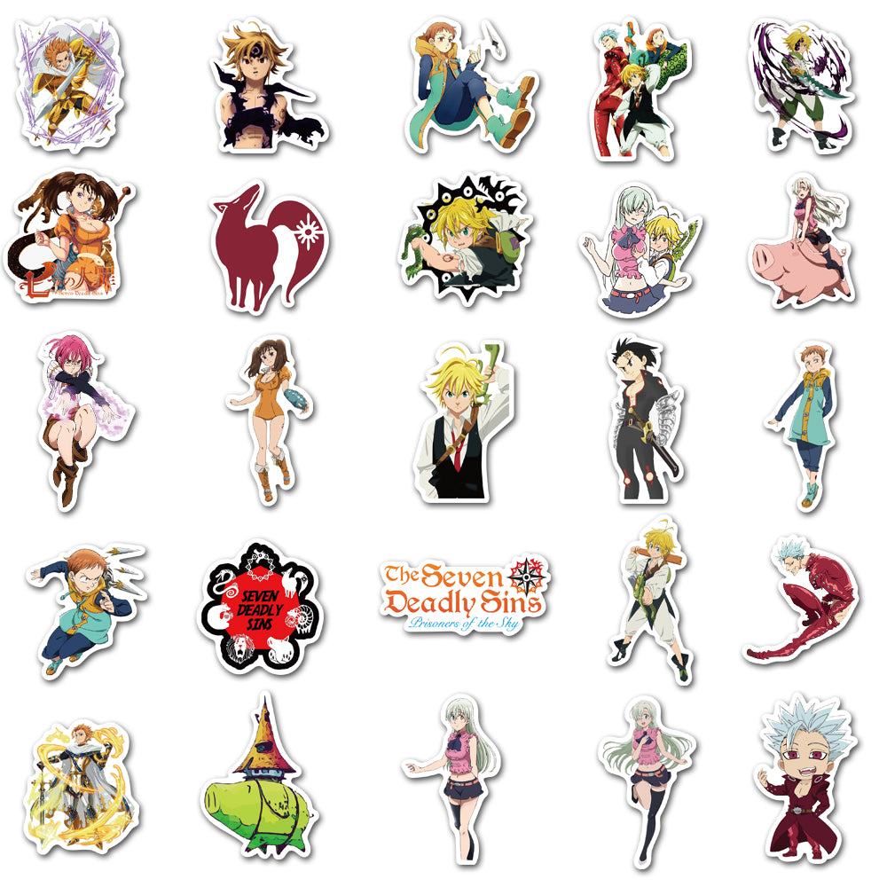 50pcs Seven Deadly Sins 2 Stickers