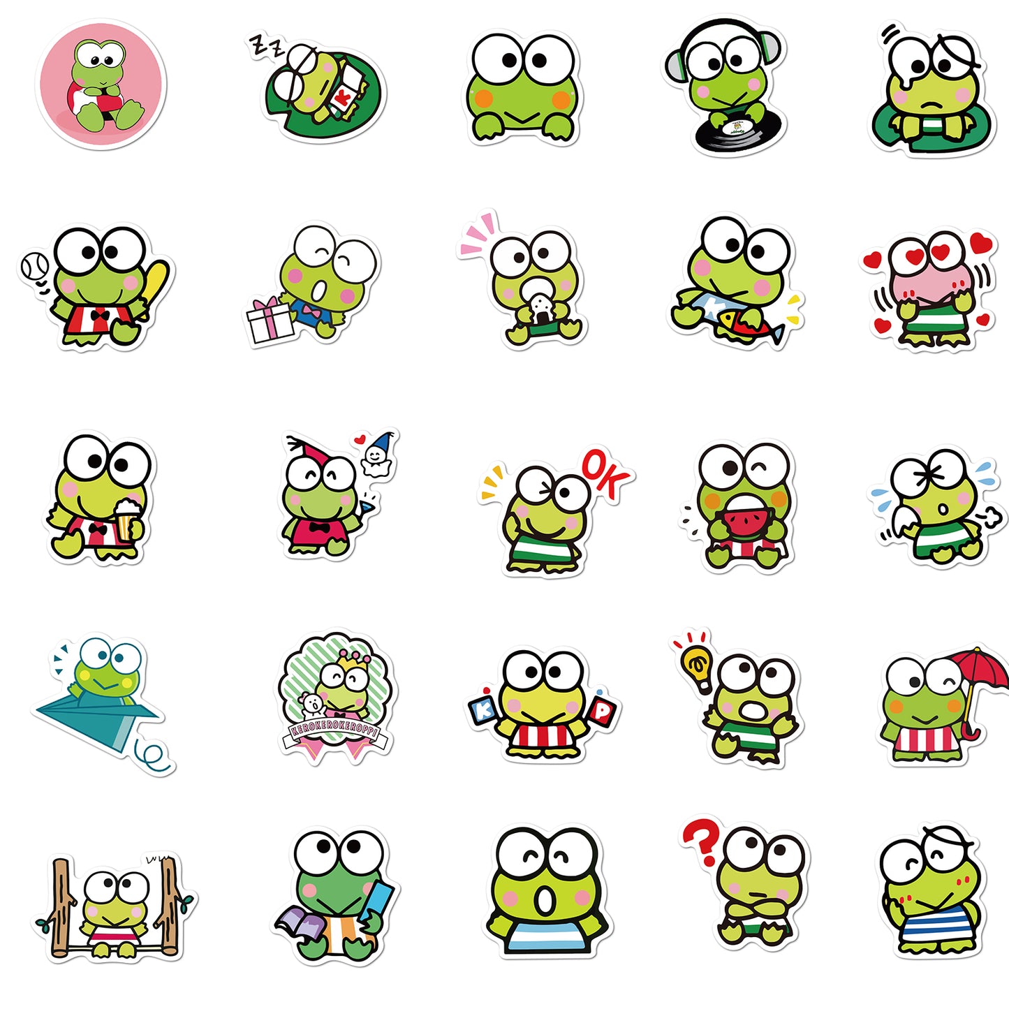 50pcs Keroppi Frog 2 Stickers