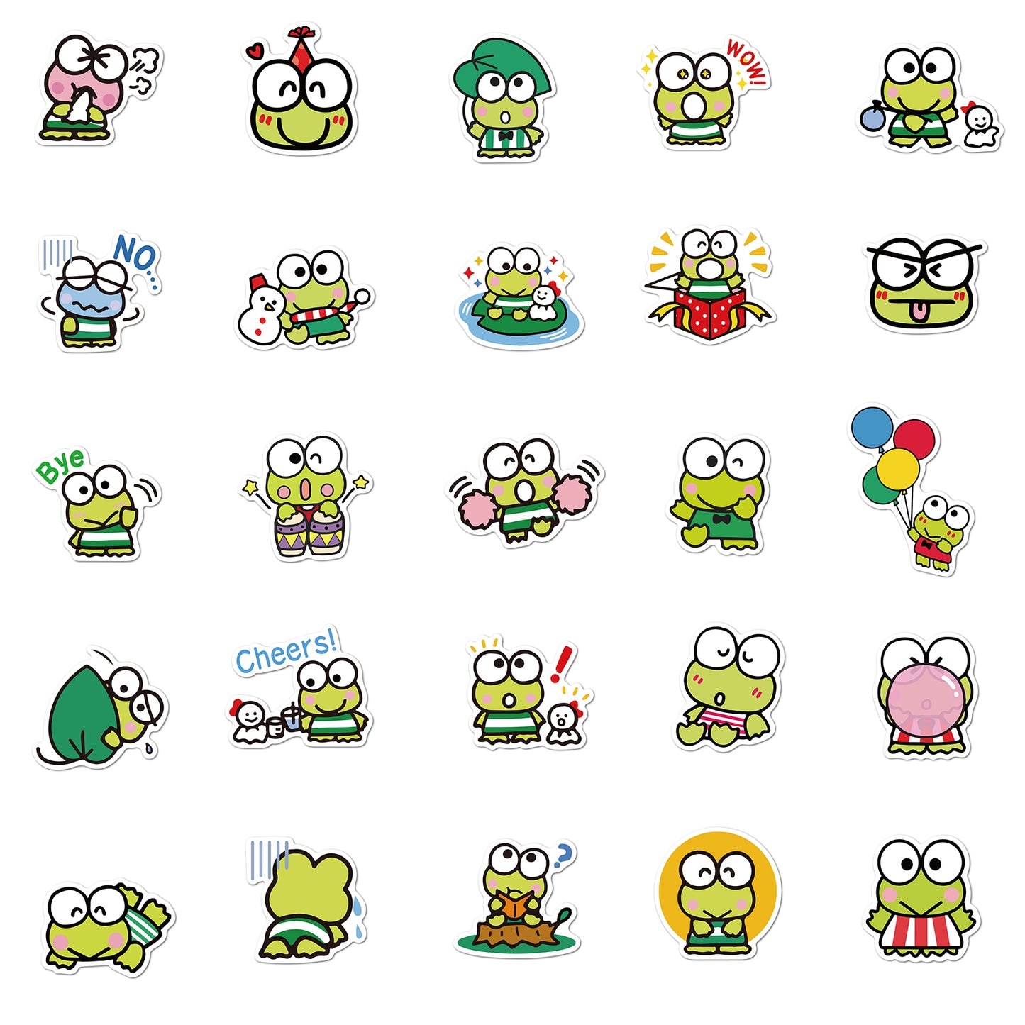 50pcs Keroppi Frog 2 Stickers