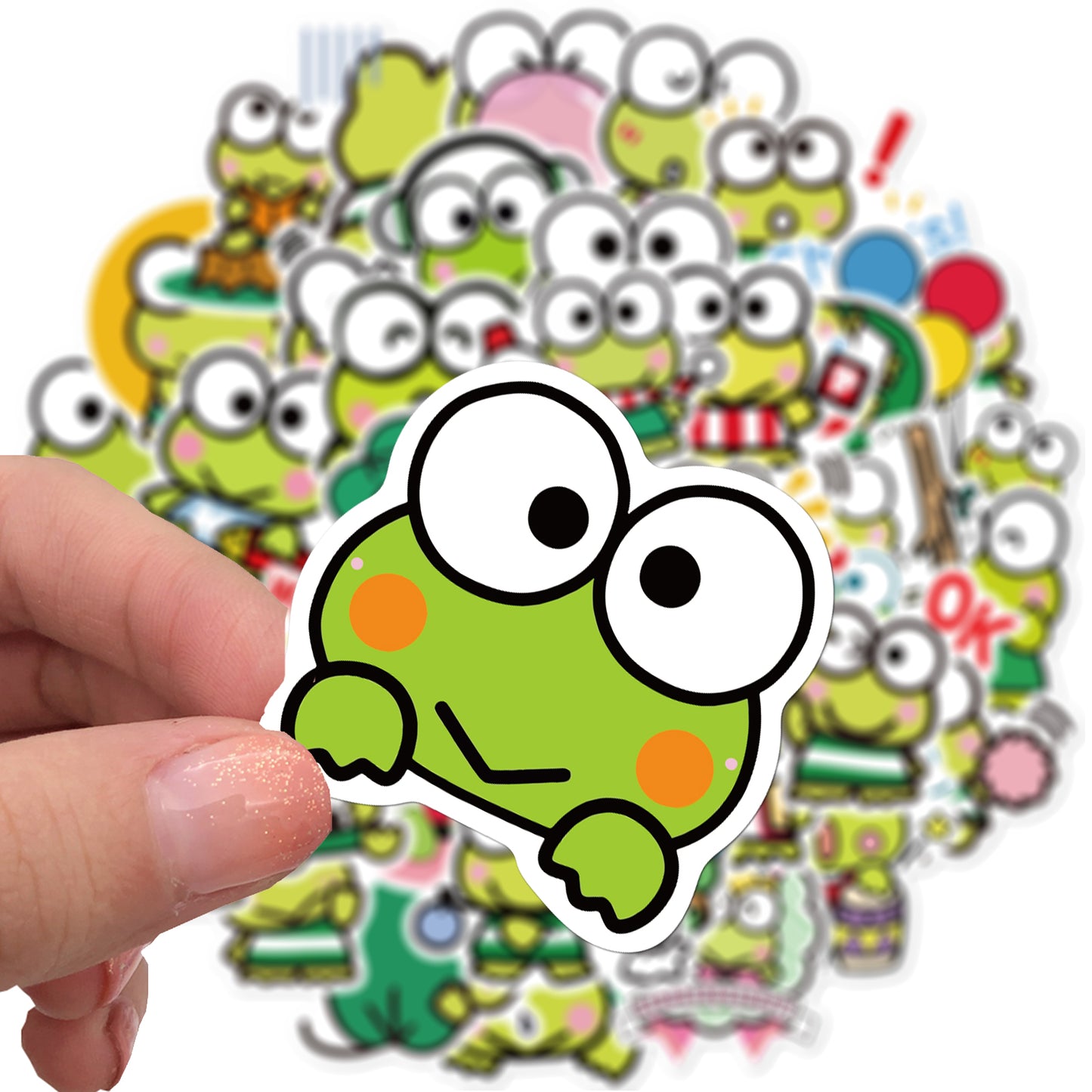 50pcs Keroppi Frog 2 Stickers