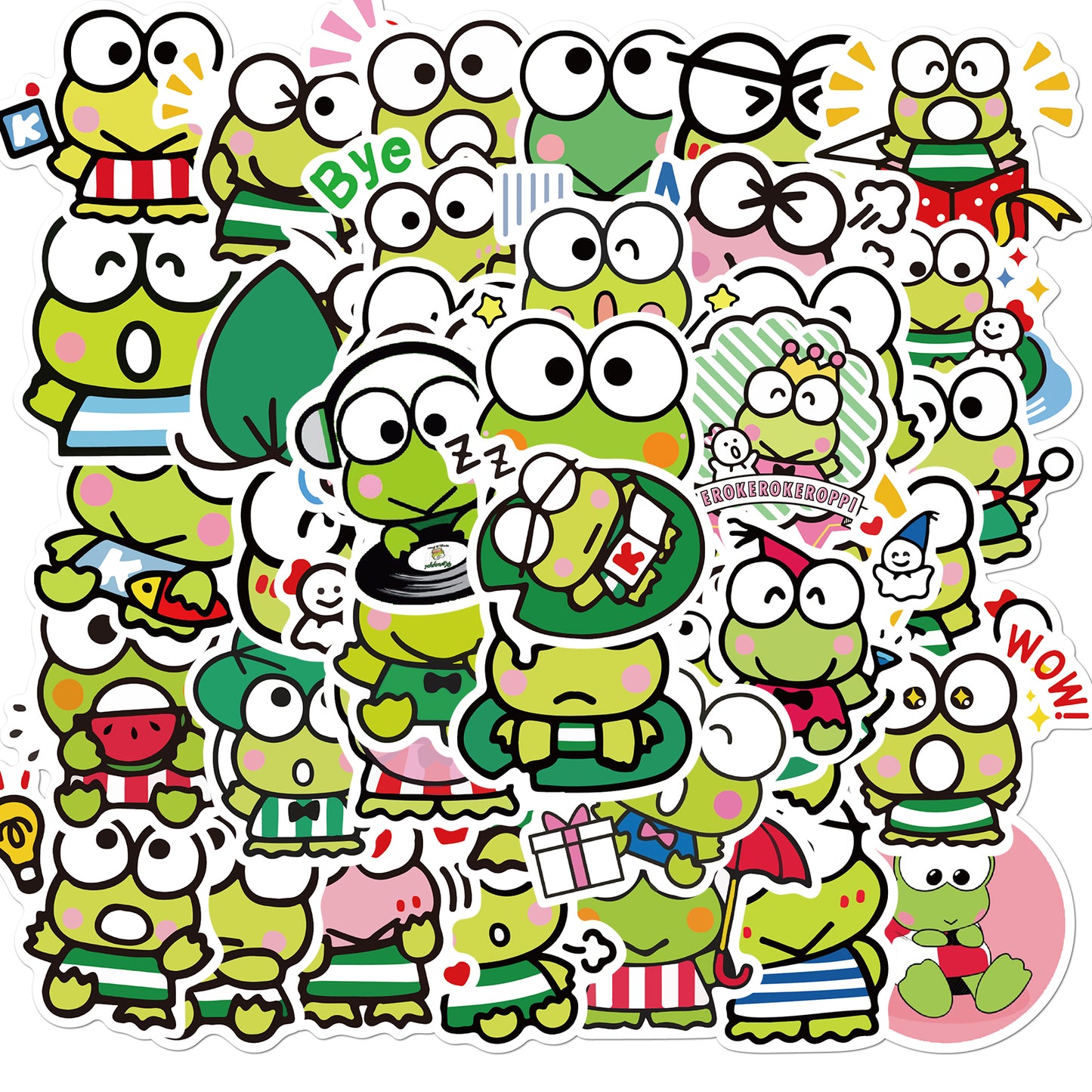 50pcs Keroppi Frog 2 Stickers