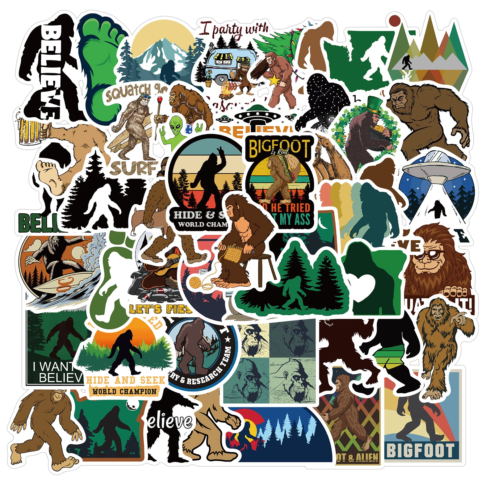 50pcs Bigfoot Stickers – AU Sticker World