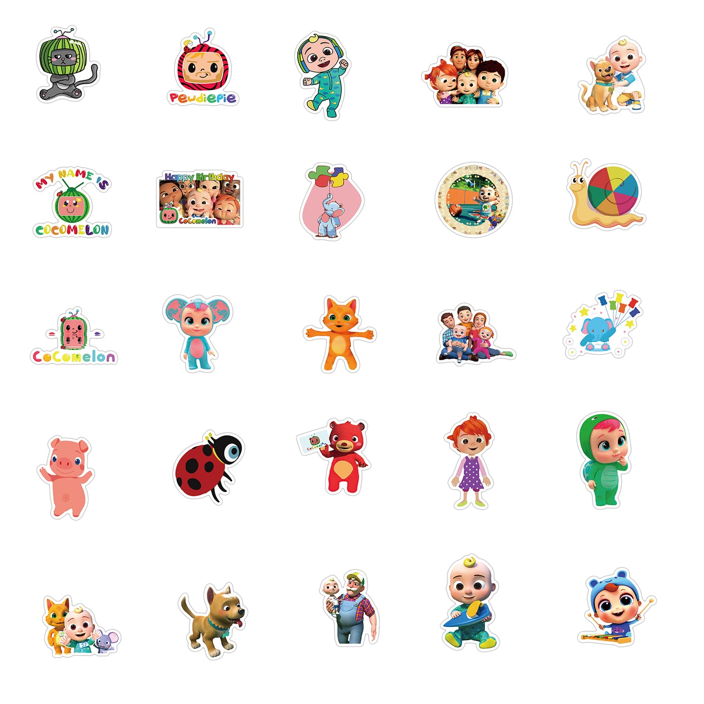 50pcs Cocomelon 1 Stickers – AU Sticker World