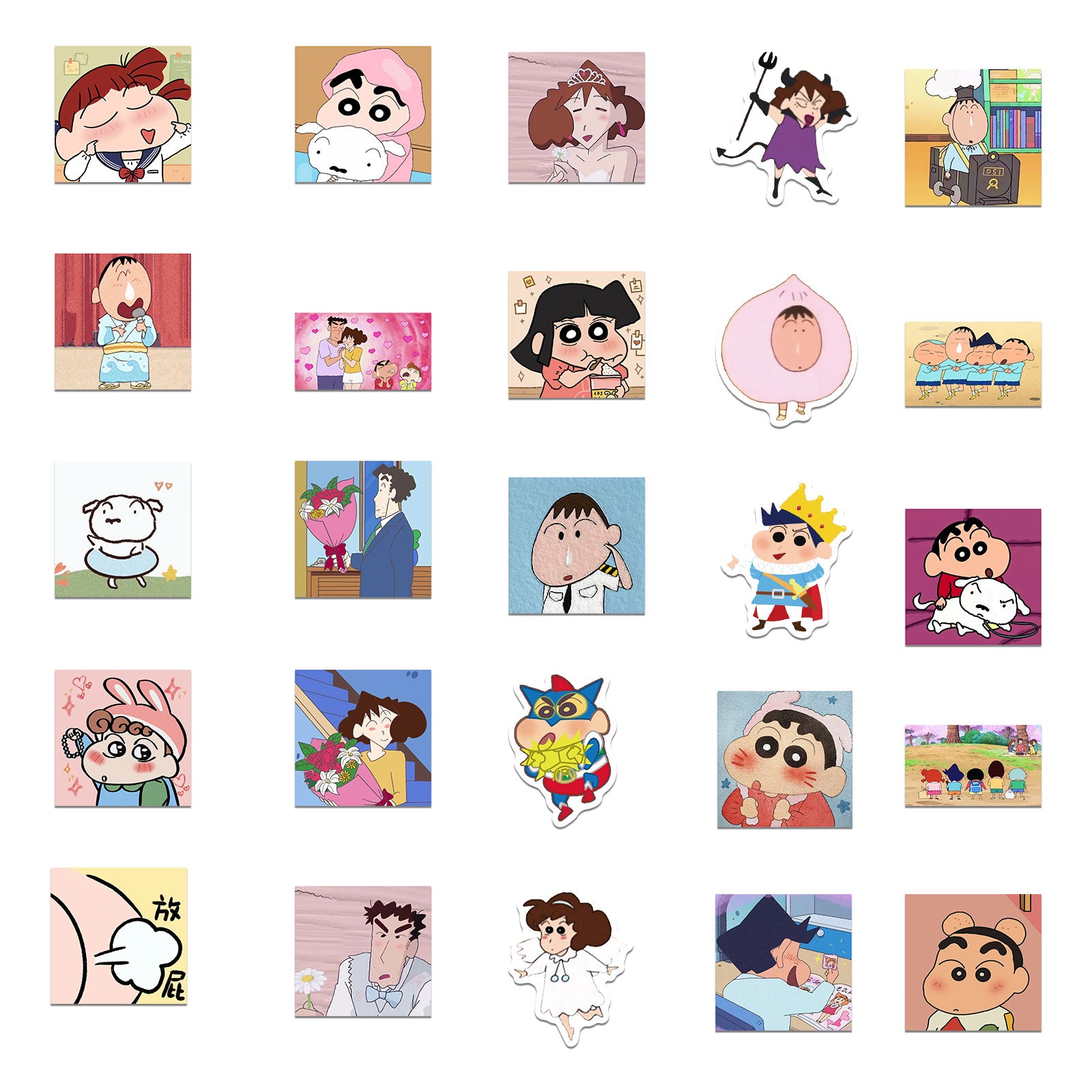 50pcs Crayon Shin-chane Stickers – AU Sticker World