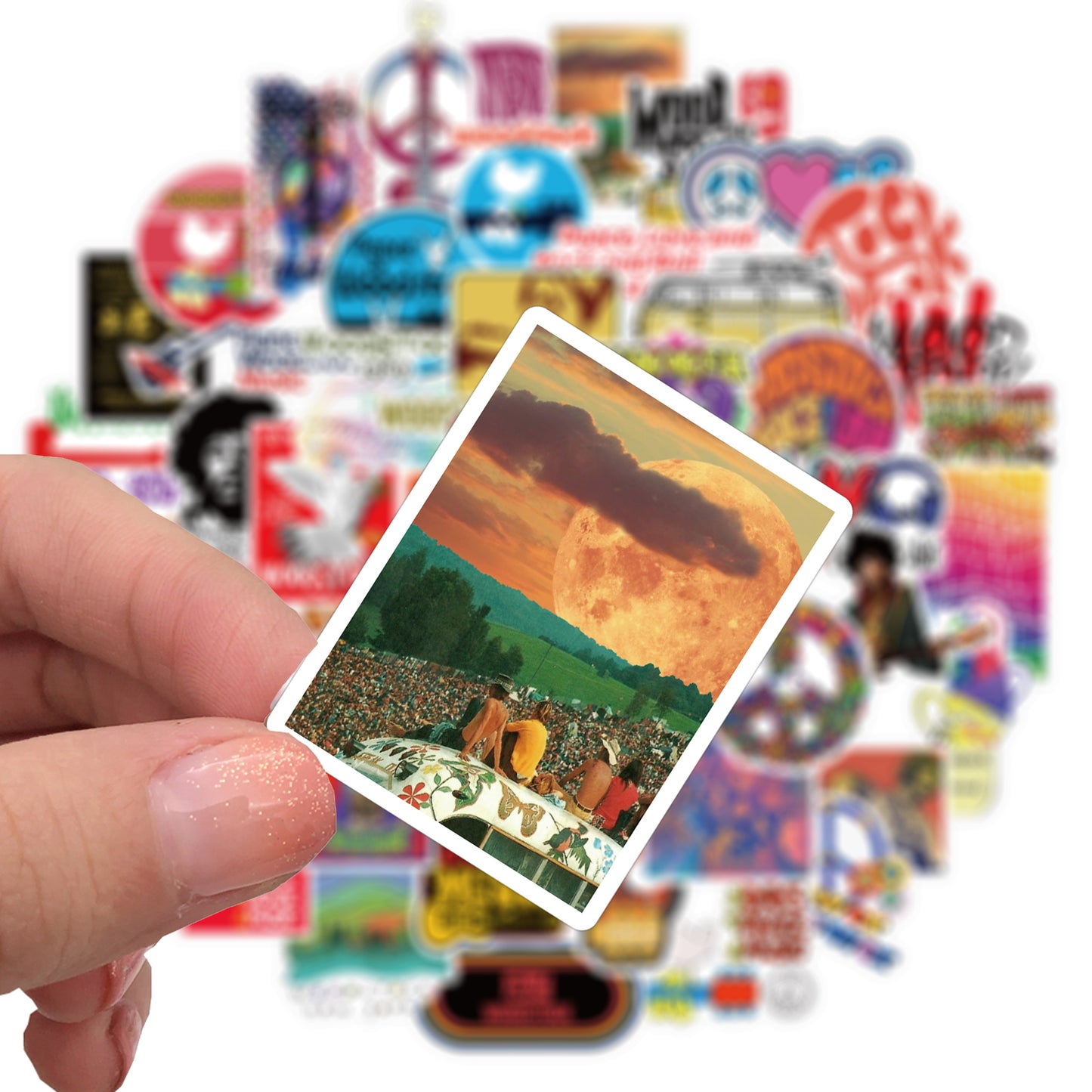 50pcs Woodstock Stickers