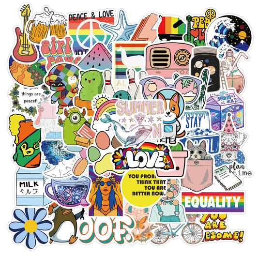 50pcs Cute INS 8 Stickers