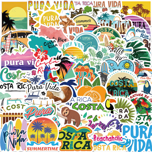 50pcs Costa Rica Stickers