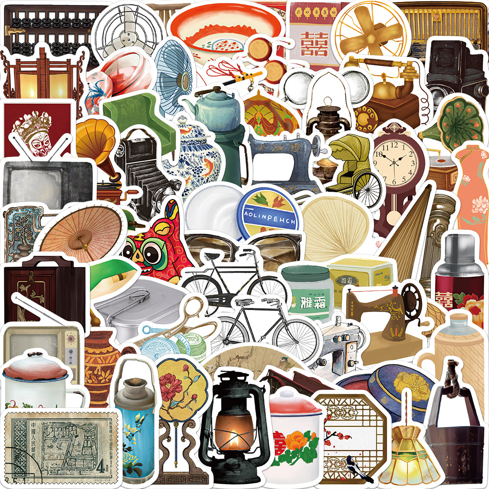 Generic Sticker Set 65pcs Retro Things Stickers – AU Sticker World