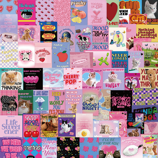 65pcs Retro Cute Stickers