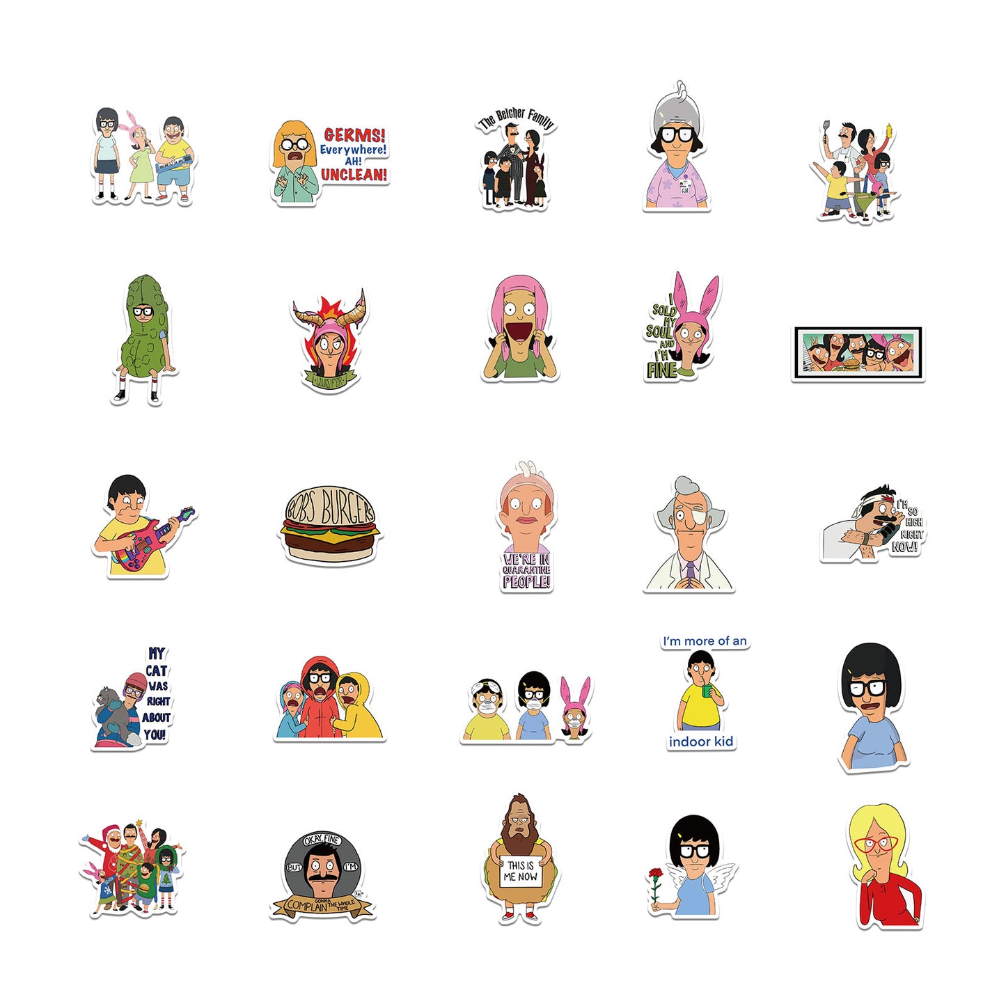 50pcs Bob's Burgers 1 Stickers