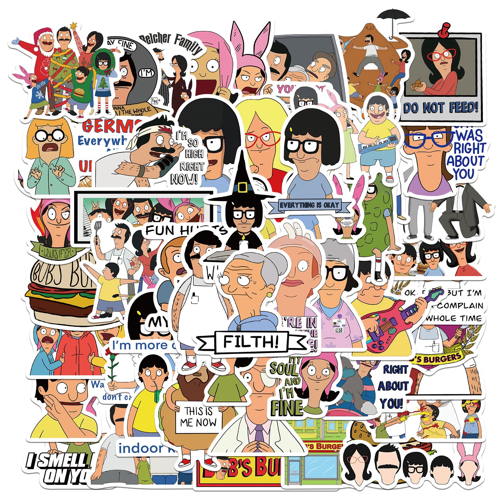 Boggers Sticker 50pcs Bob's Burgers 1 Stickers – AU Sticker World