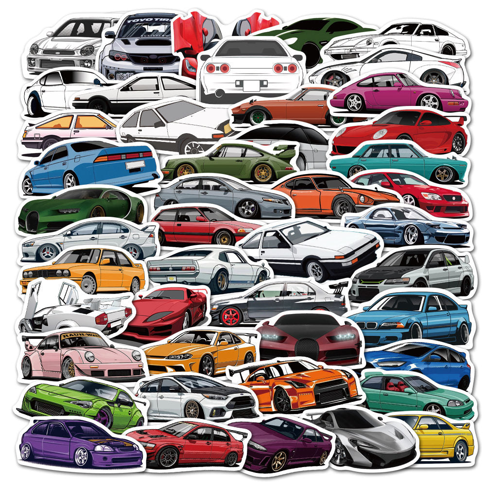 Autorama Sticker 50pcs JDM Car 1 Stickers – AU Sticker World