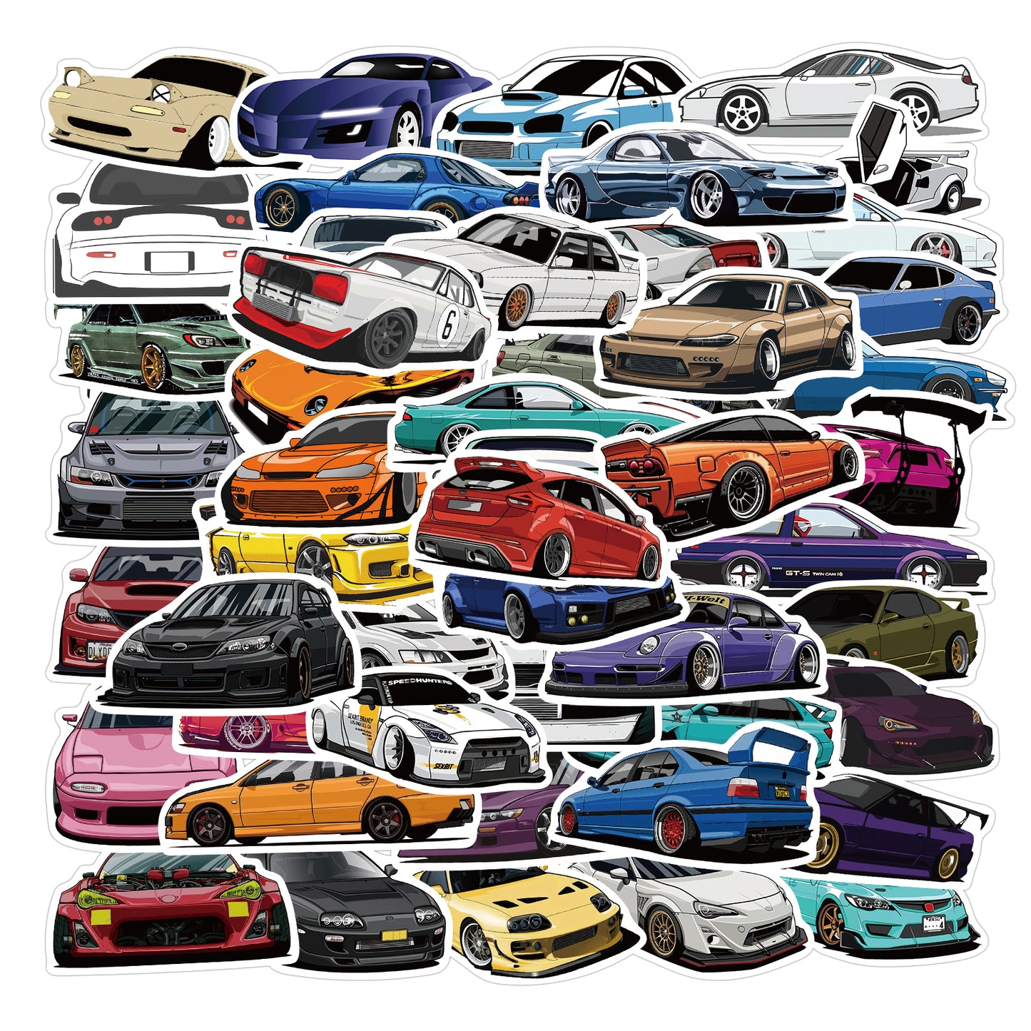 50pcs JDM Car 2 Stickers