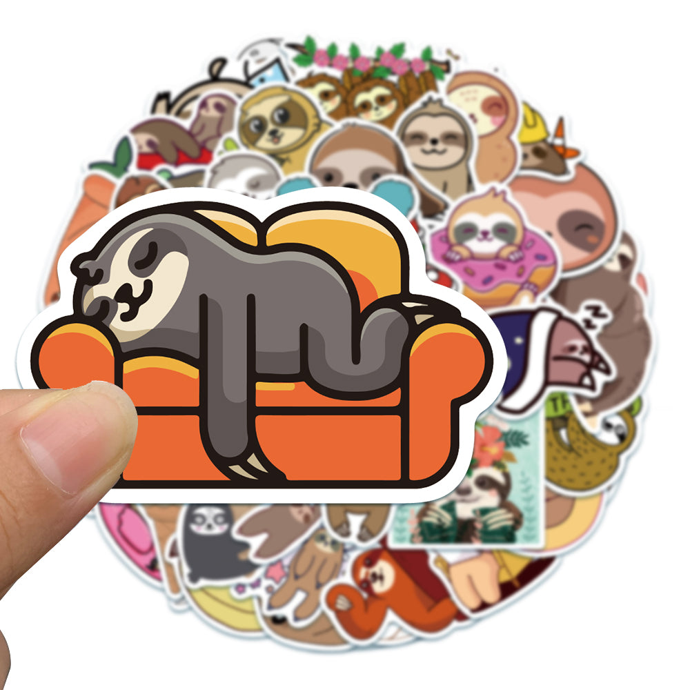 50pcs Sloth 2 Stickers – AU Sticker World