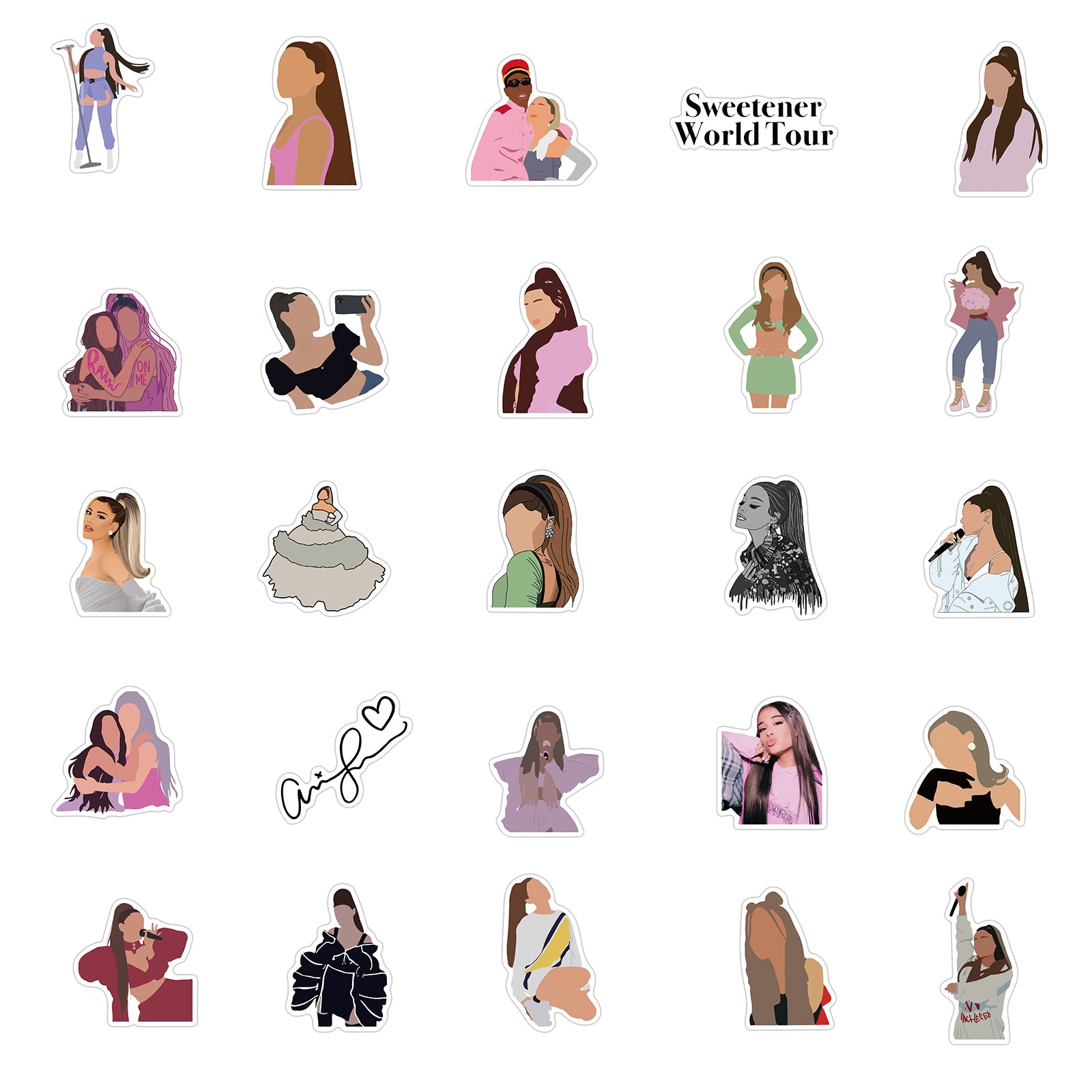 50pcs Ariana Grande Stickers AU Sticker World 50pcs-ariana-grande-stickers-au-sticker-world