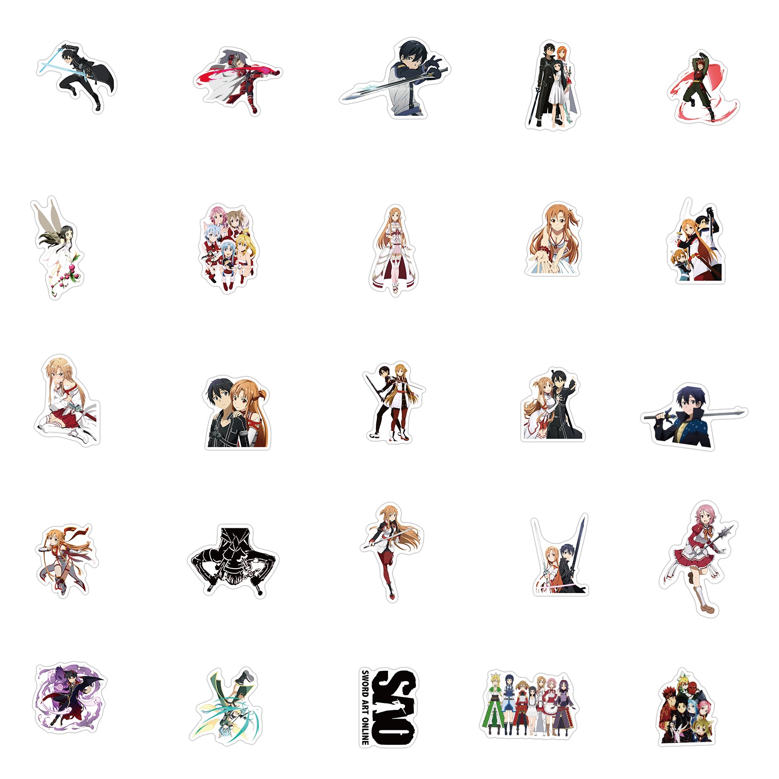 Sao Sticker 50pcs Sword Art Online 1 Stickers – AU Sticker World