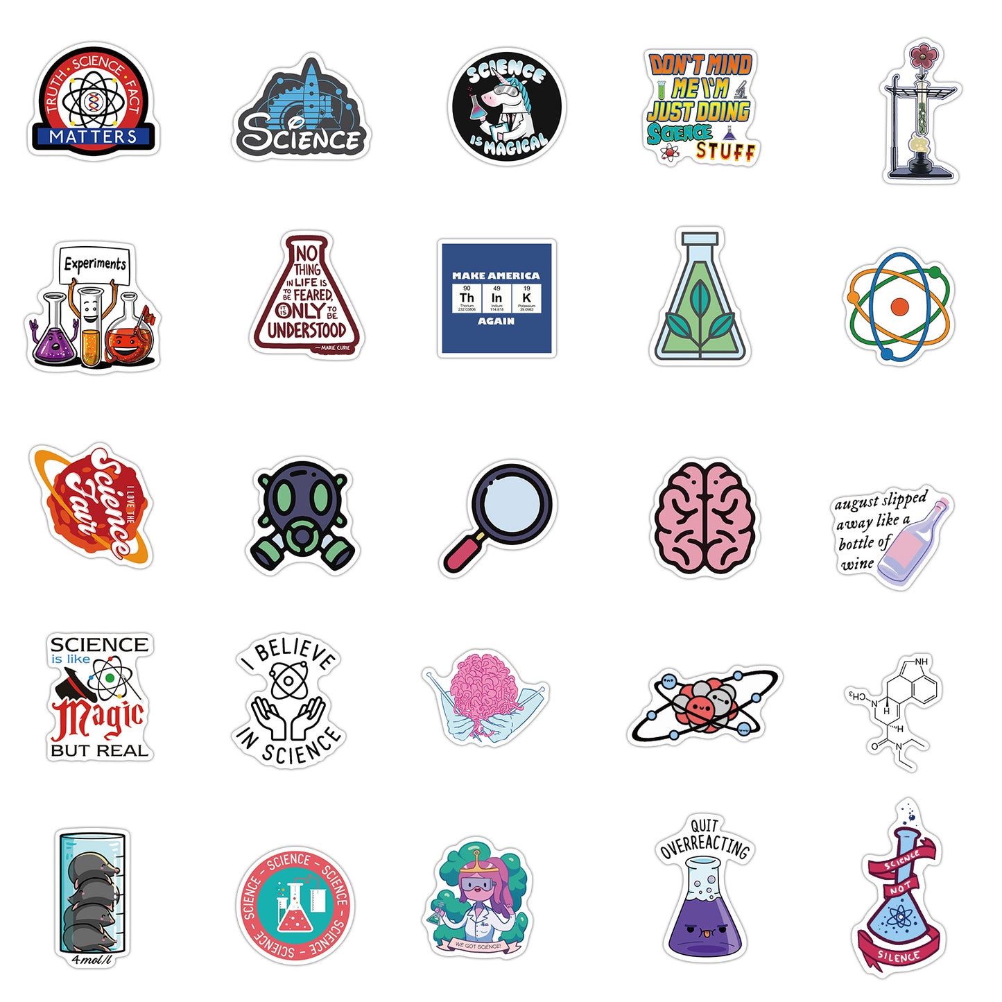 50pcs Lab 2 Science Stickers