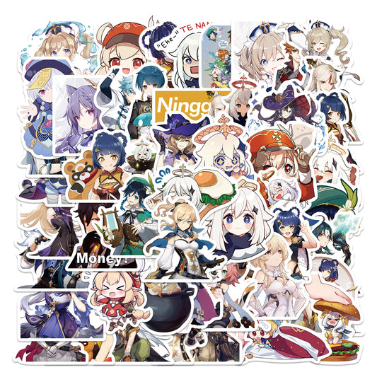 50pcs Genshin Impact 2 RPG Game Paimon Stickers