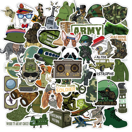 50pcs Military Army Boys Stickers