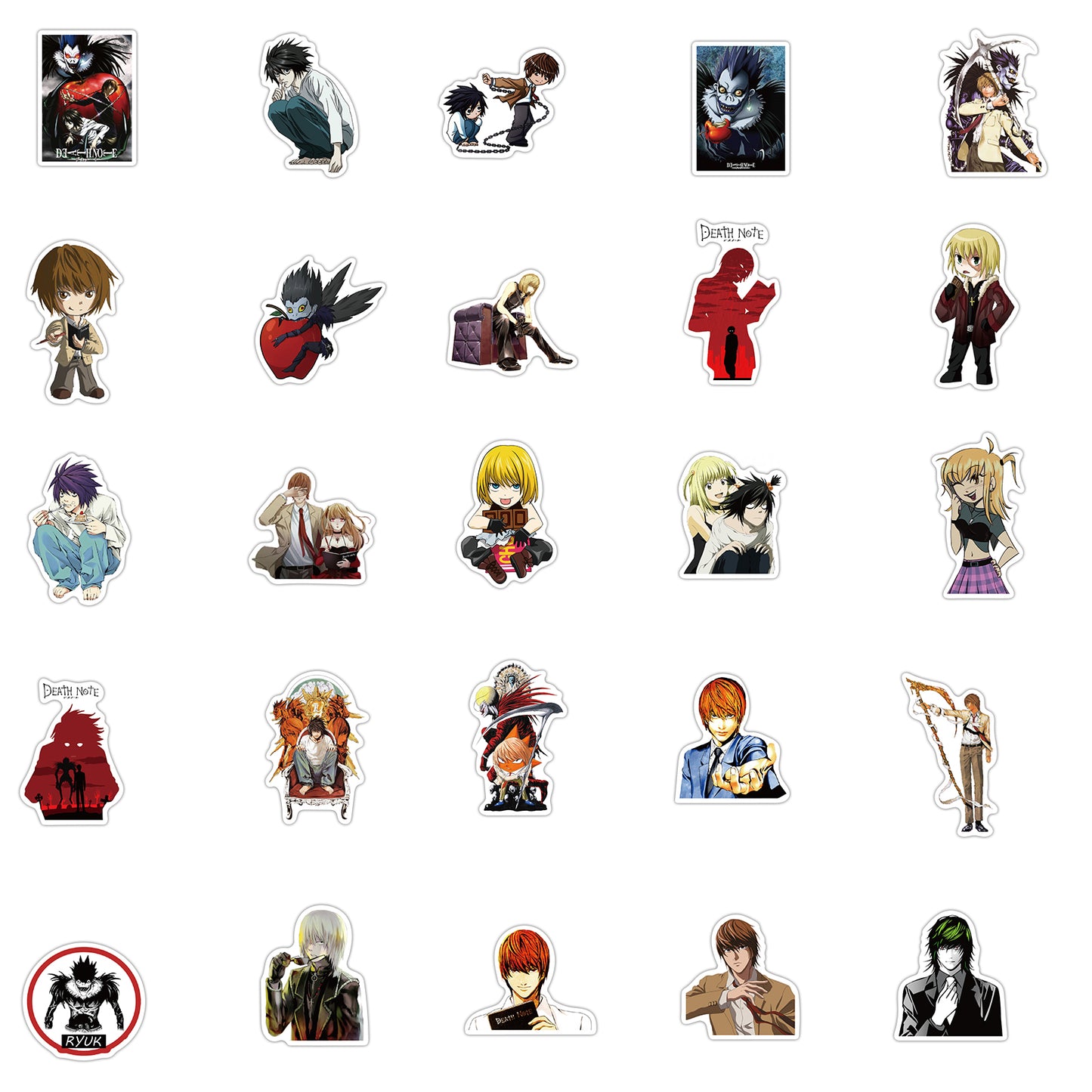 50pcs Death Note 1 Yagami Light Anime Stickers