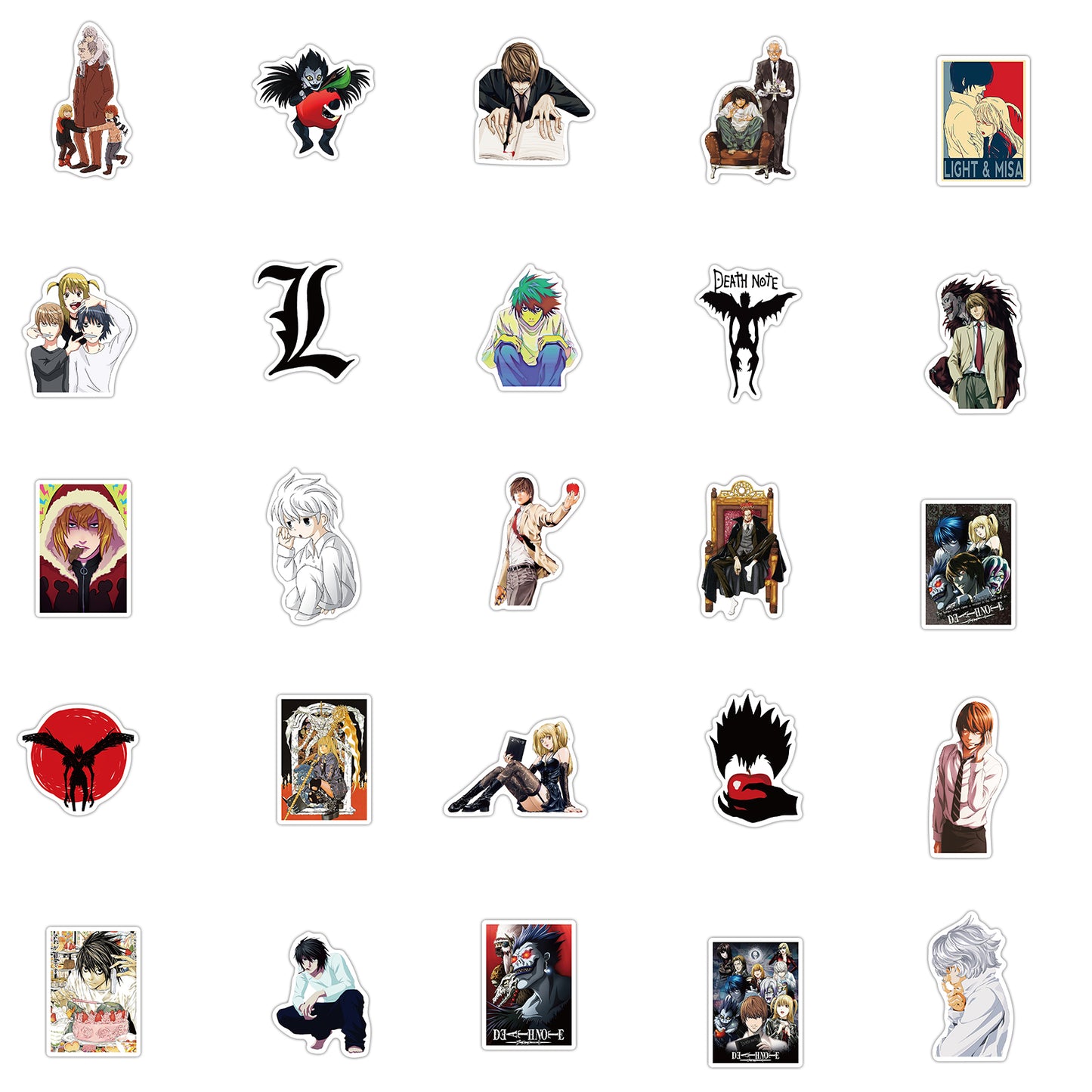 50pcs Death Note 1 Yagami Light Anime Stickers