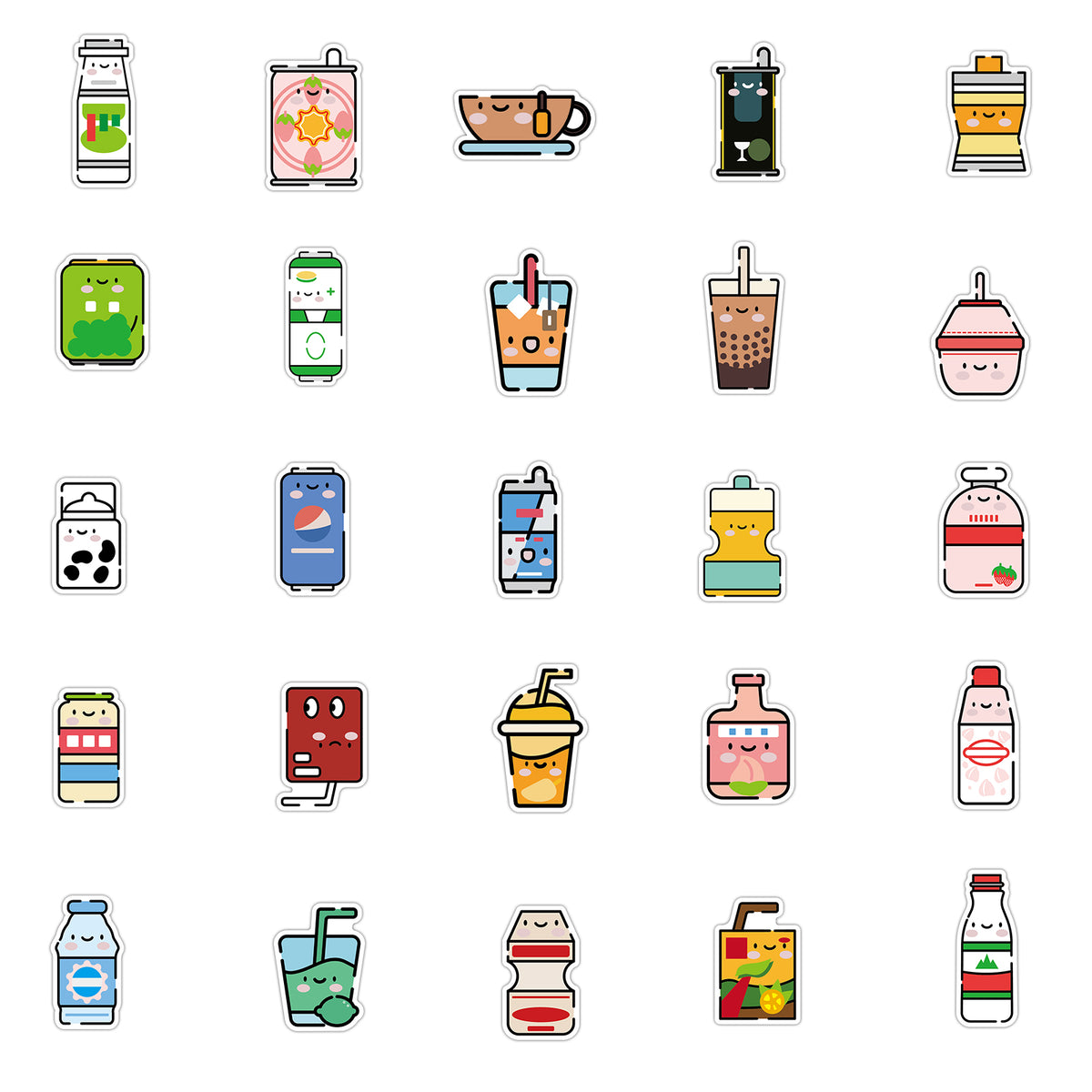 Cup Stack Sticker 50pcs INS Drink Cup Stickers – AU Sticker World