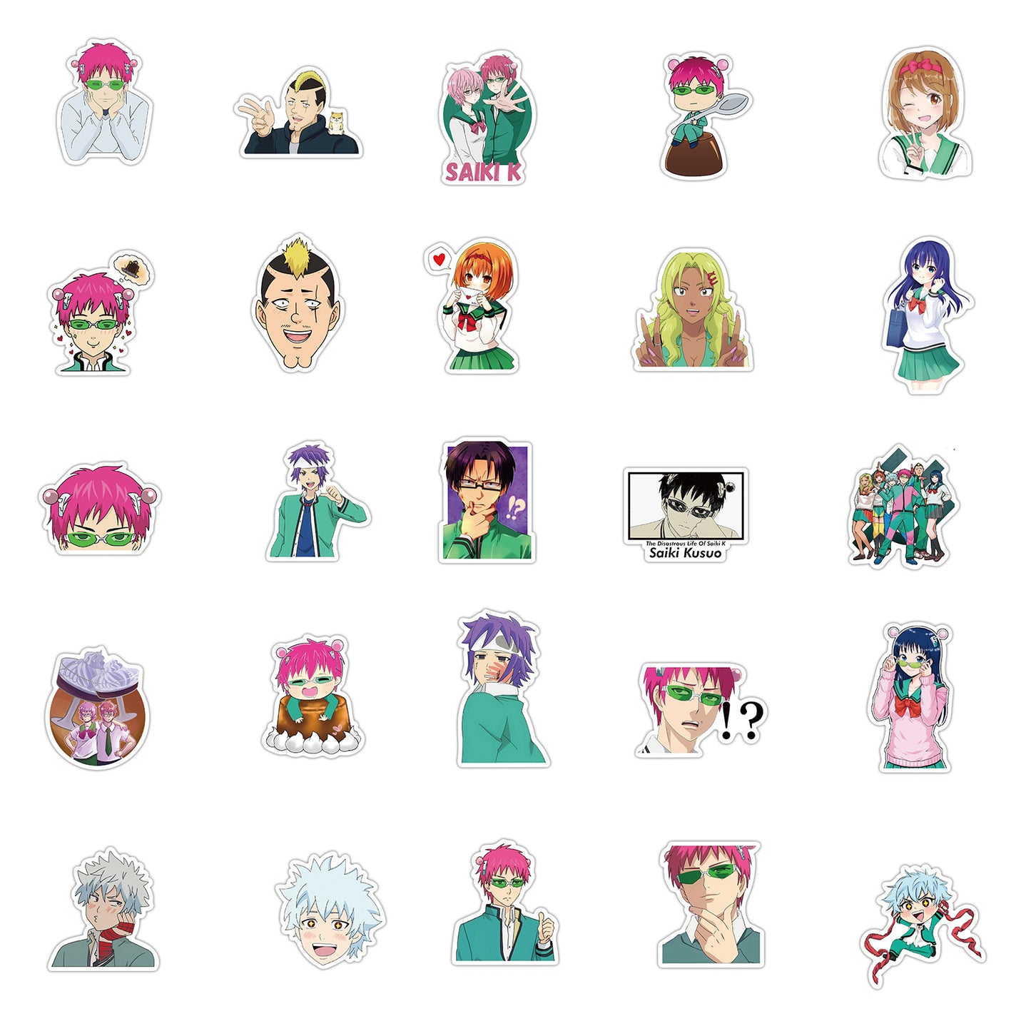 50pcs Disastrous Life Saiki K 1 Japan Anime Stickers