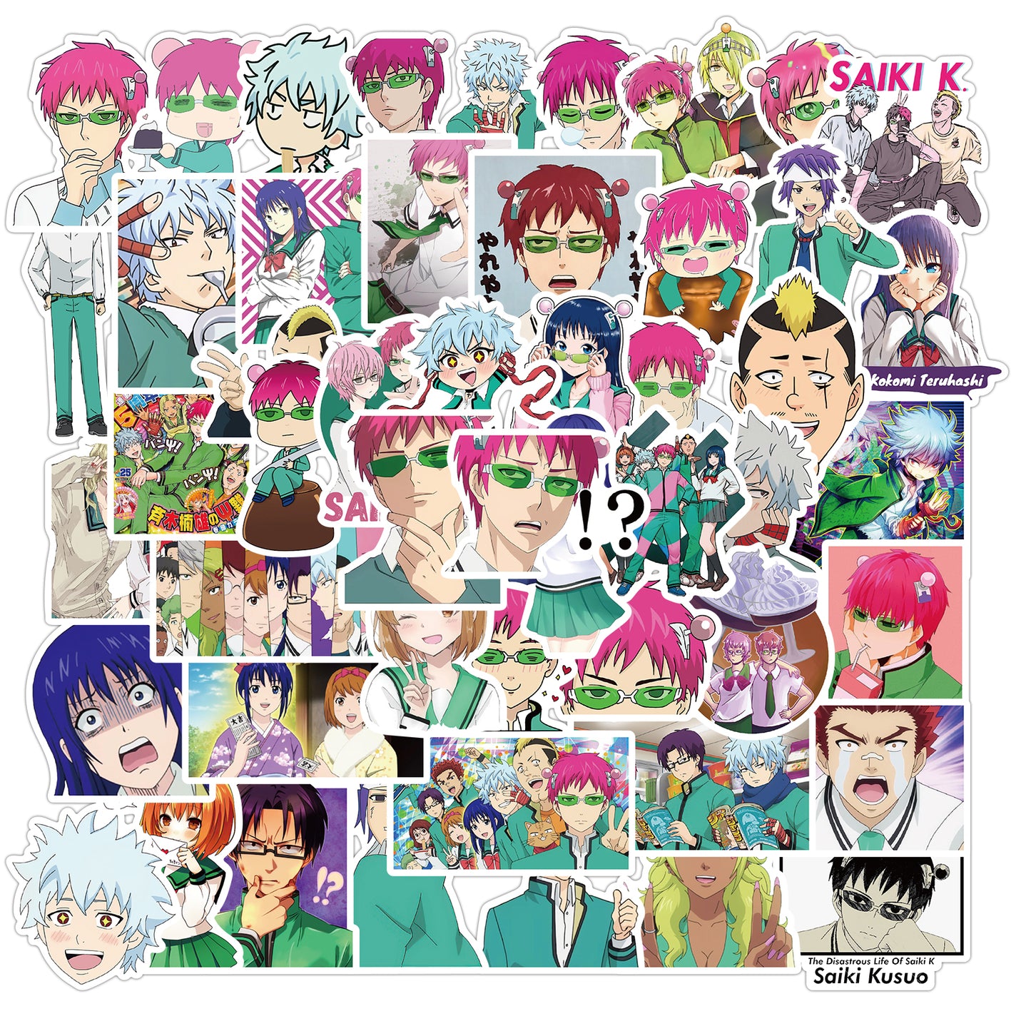 50pcs Disastrous Life Saiki K 1 Japan Anime Stickers