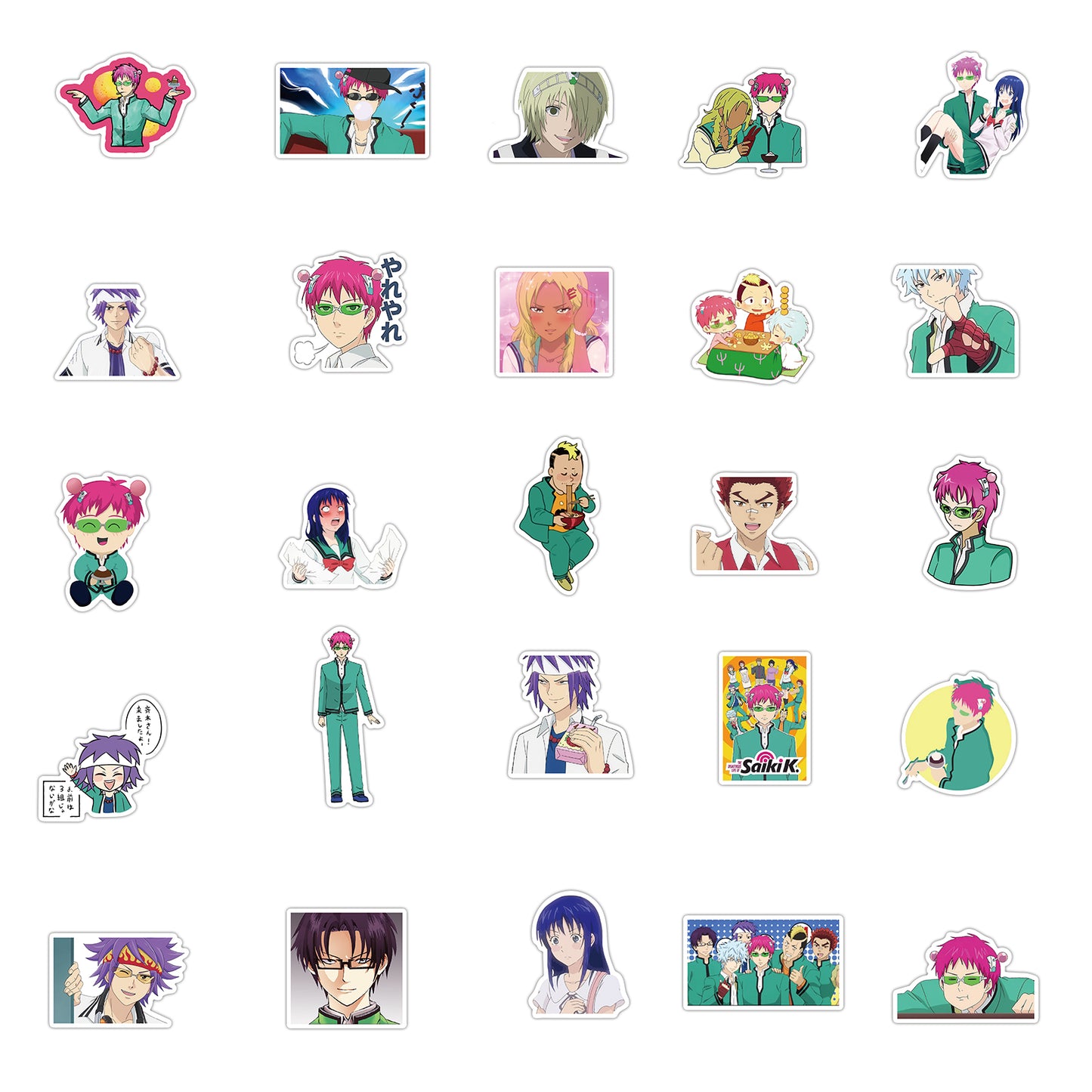 50pcs Disastrous Life Saiki K 2 Japan Anime Stickers