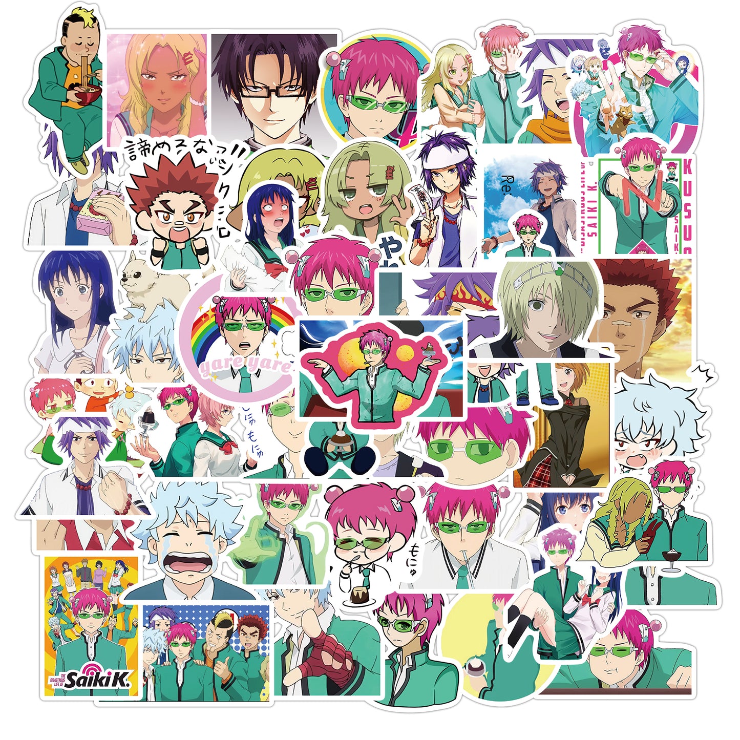 50pcs Disastrous Life Saiki K 2 Japan Anime Stickers