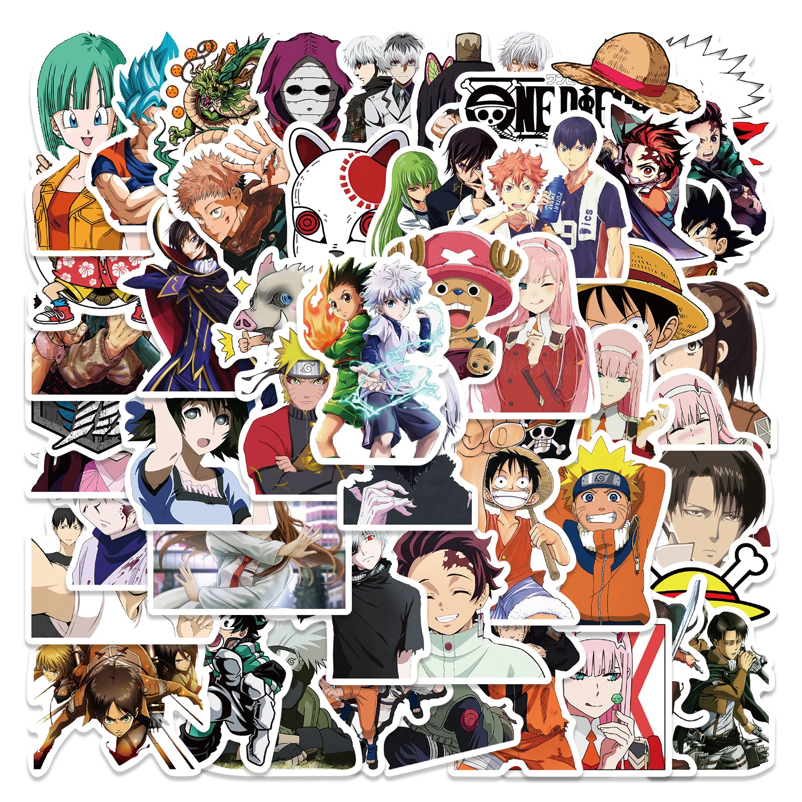 50pcs Anime Characters Collection 1 Stickers – AU Sticker World