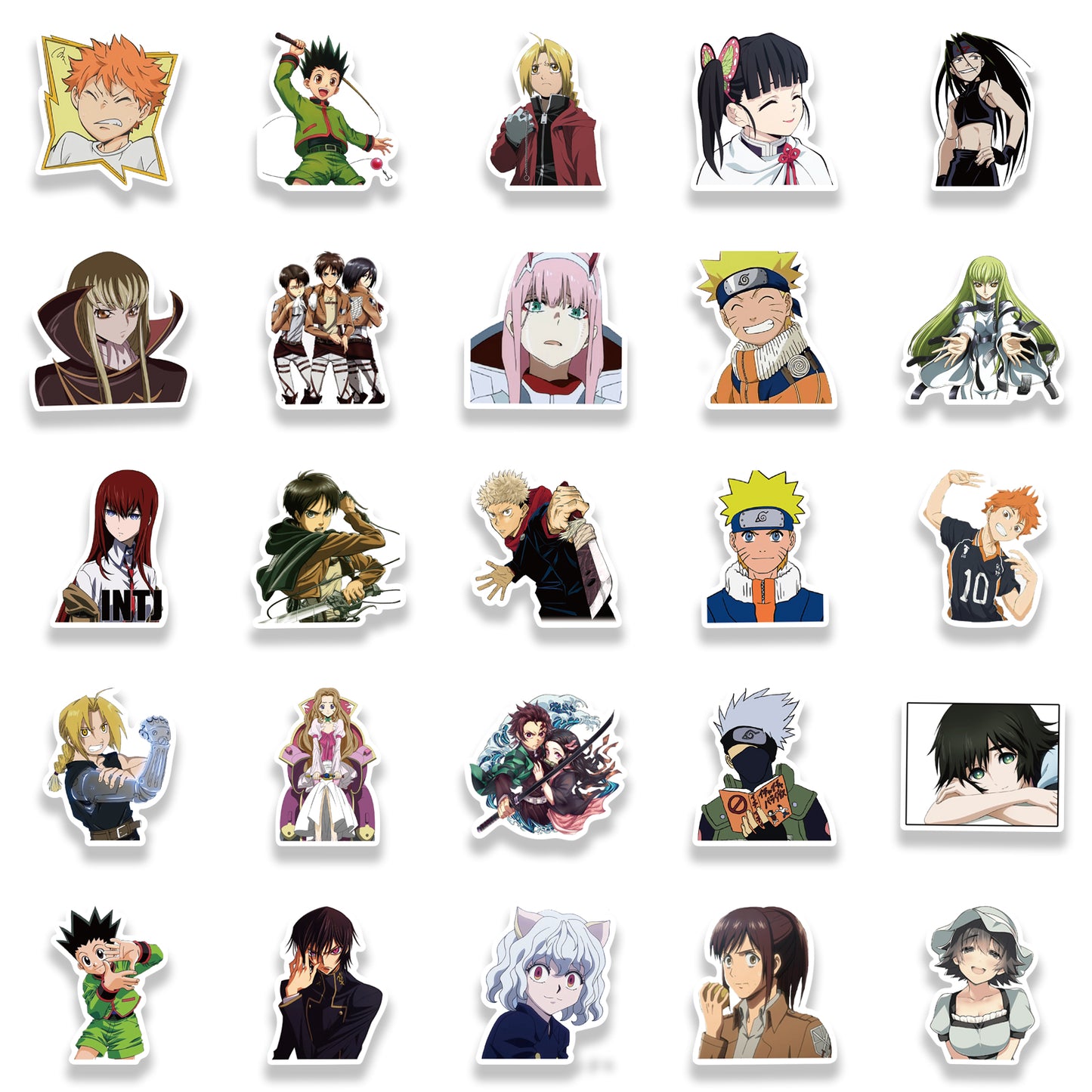 50pcs Anime Characters Collection 2 Japanese Cartoon Stickers