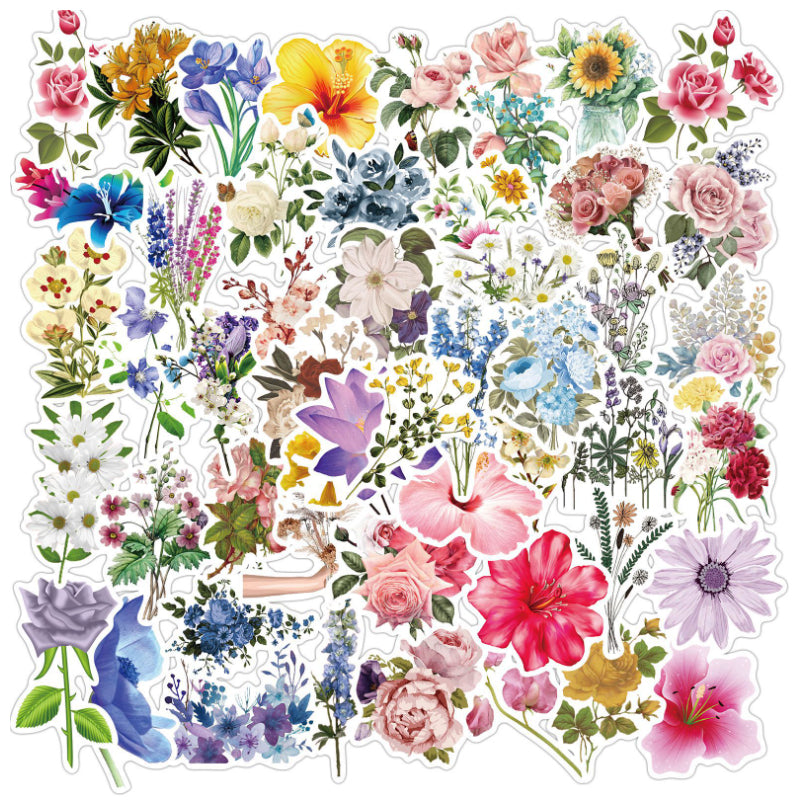 Sticker Flowwer 50pcs Flower 1 Stickers – AU Sticker World