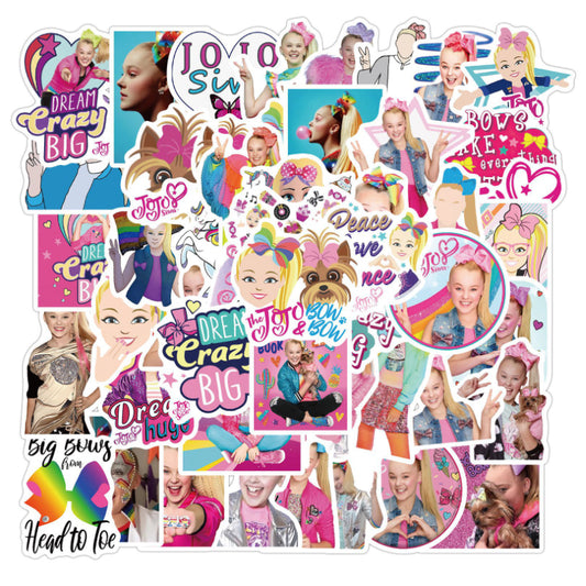 50pcs JOJO Siwa Pop Star Stickers