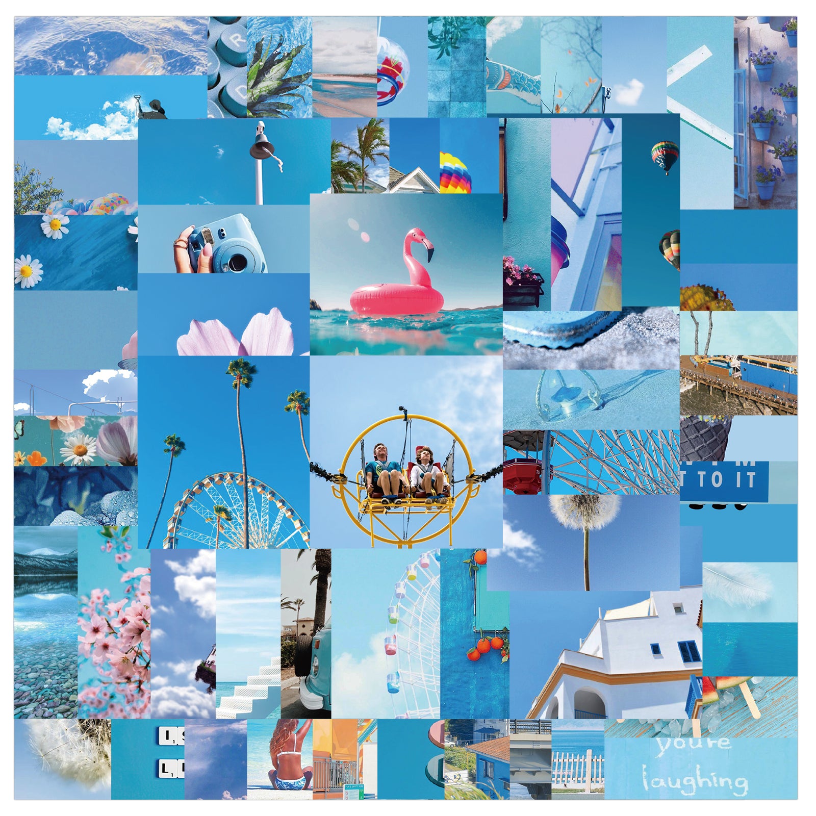 Secenery Sticker Background 62pcs Blue Scenery Stickers – AU Sticker World