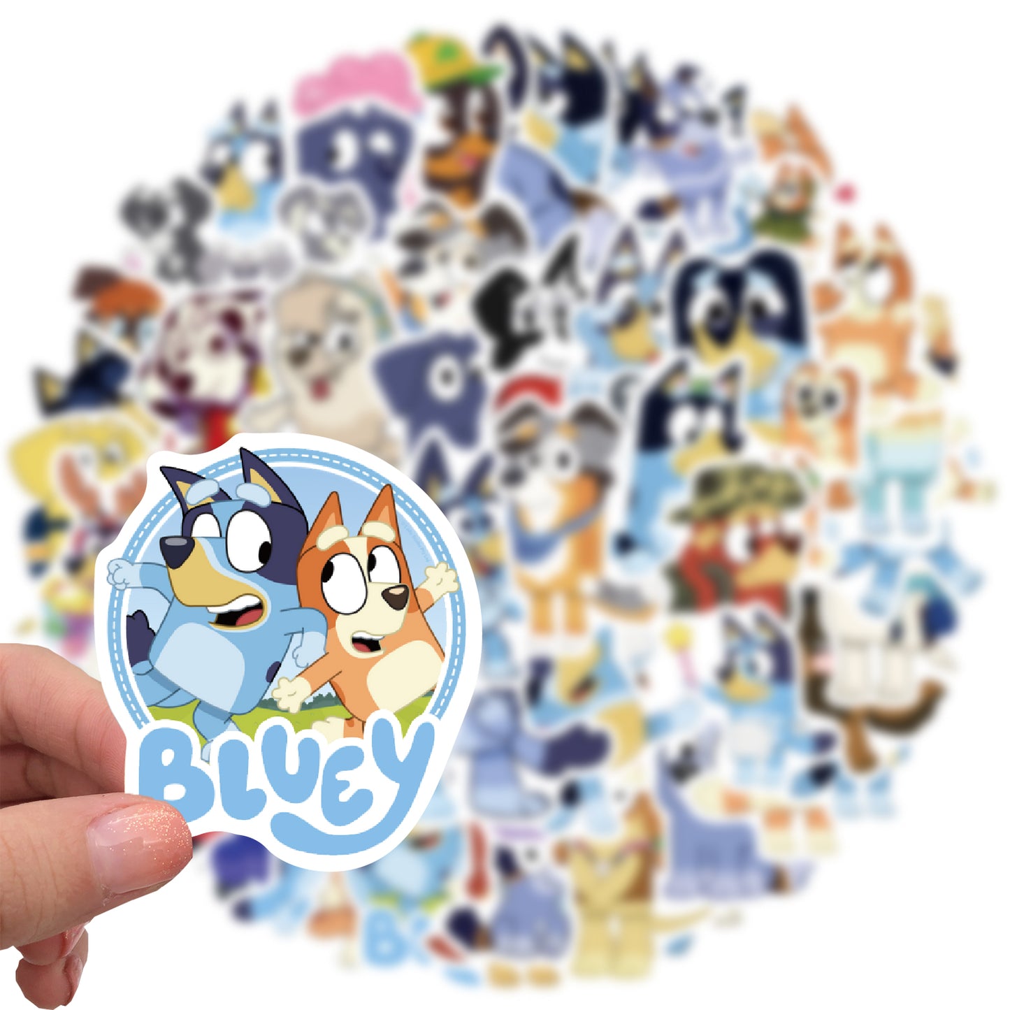 50pcs Bluey 1 Kids Cartoon Stickers