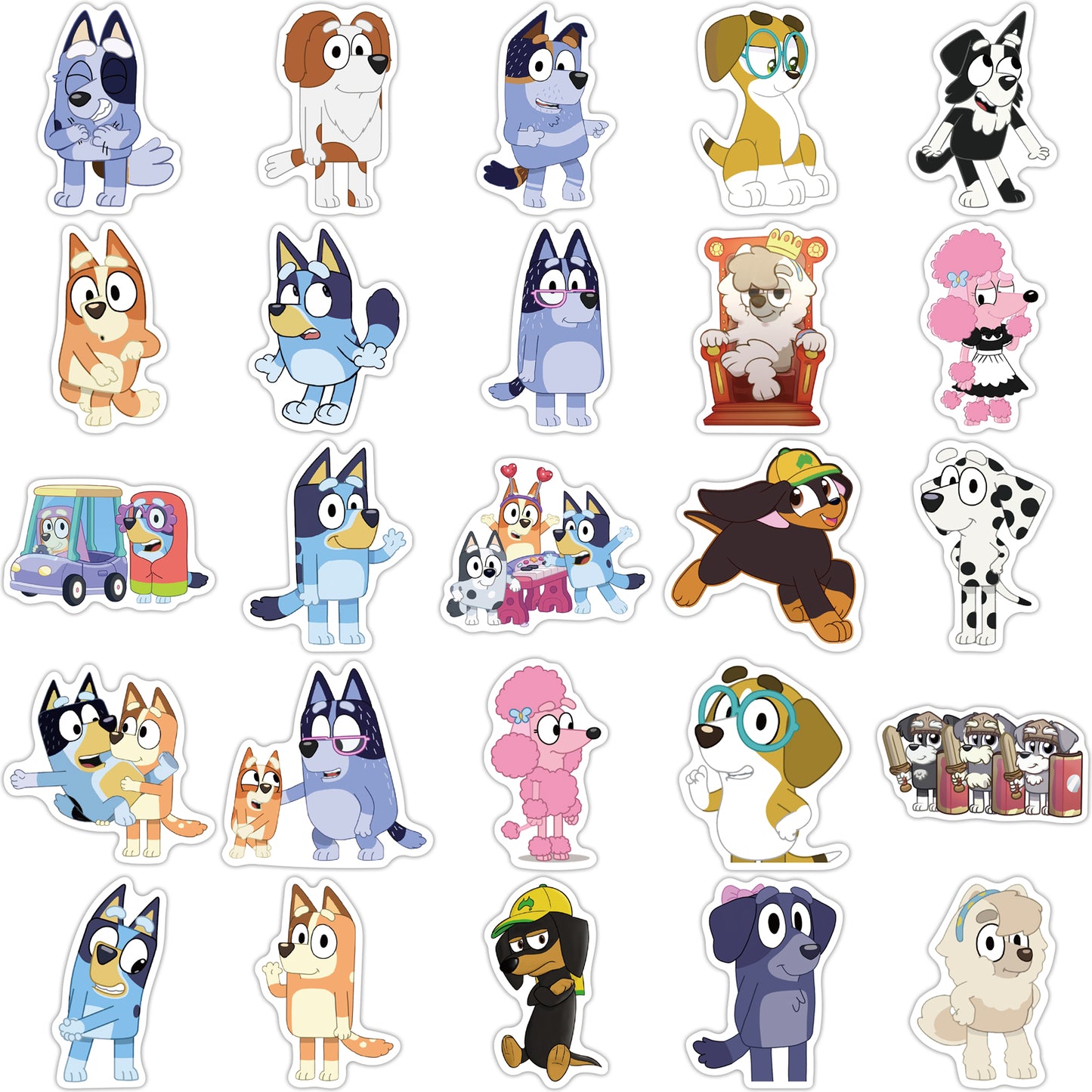 50pcs Bluey 2 Kids Cartoon Stickers