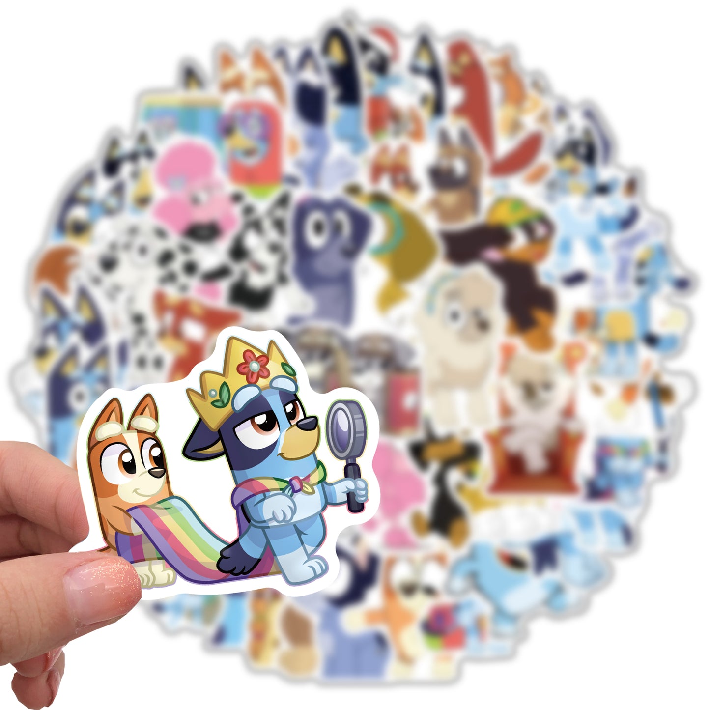 50pcs Bluey 2 Kids Cartoon Stickers