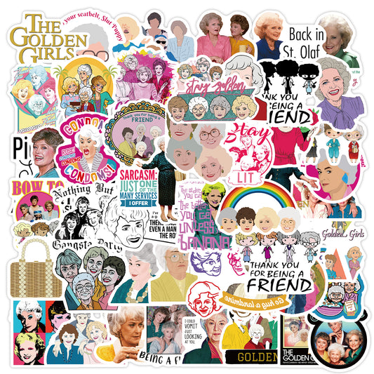 50pcs The Golden Girls TV Series Show Sitcom Stickers