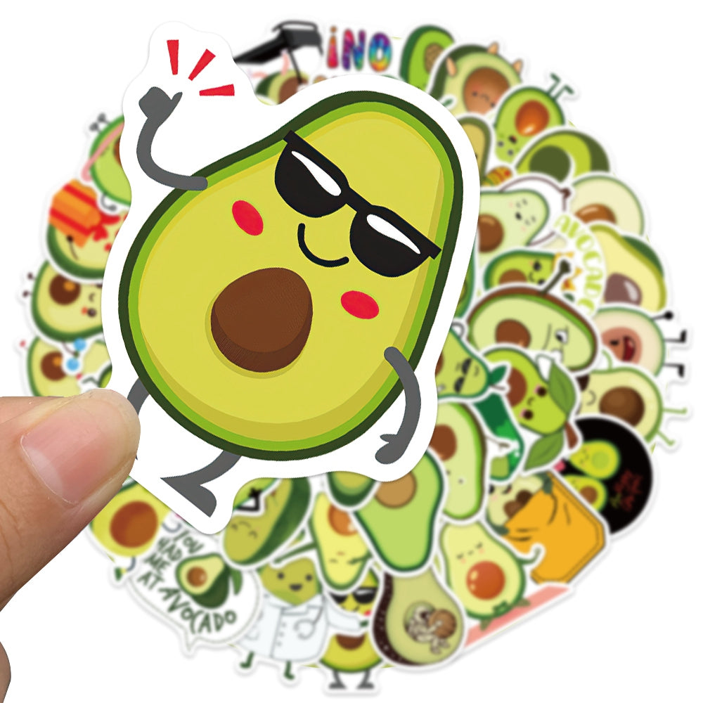 50pcs Avocado 1 Food Cartoon Fruit Stickers