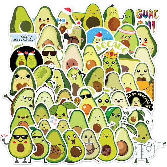 50pcs Avocado 1 Food Cartoon Fruit Stickers